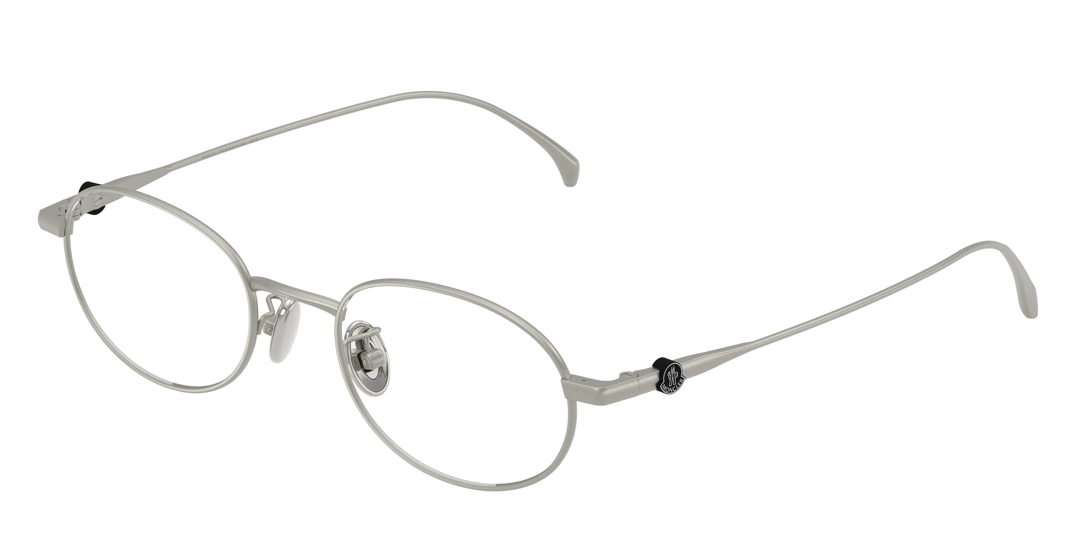 Moncler ME1018TD 1004 Montature da vista Titanio Argento Trasparente Rotonda Normale - immagine 1
