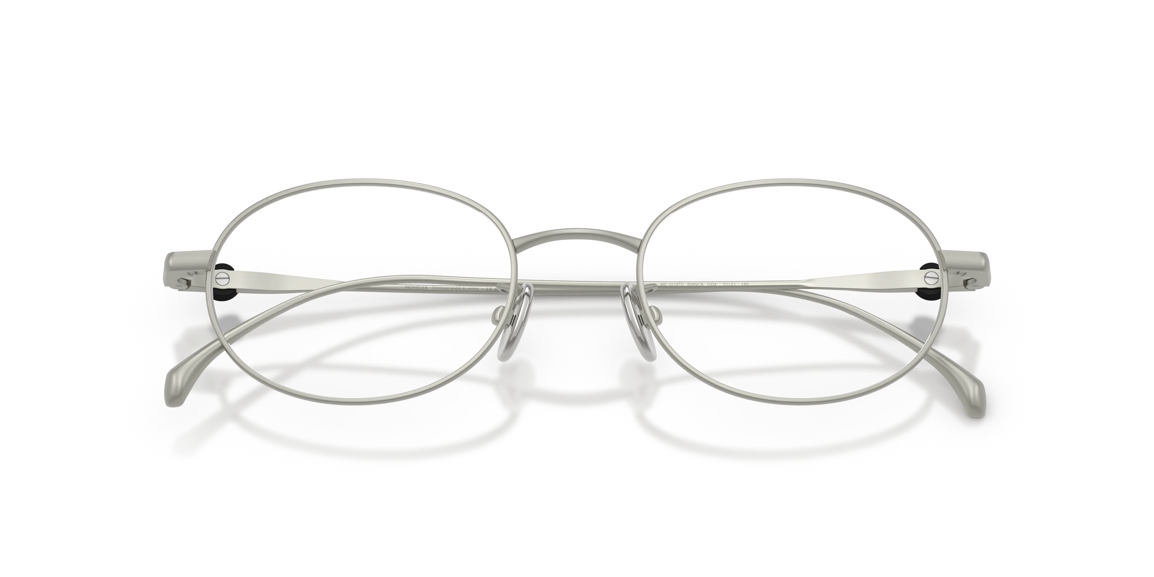 Moncler ME1018TD 1004 Montature da vista Titanio Argento Trasparente Rotonda Normale - immagine 2