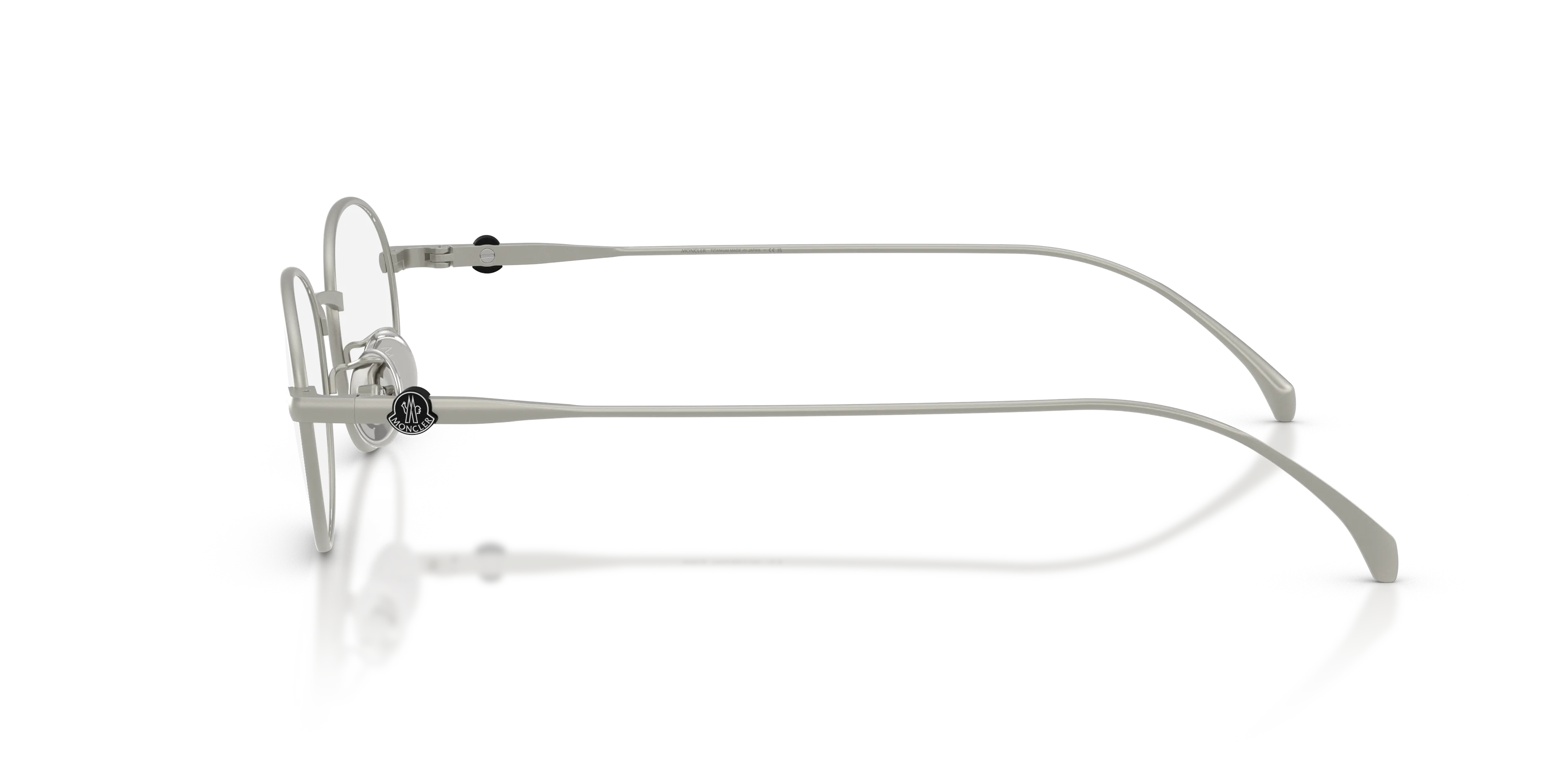 Moncler ME1018TD 1004 Montature da vista Titanio Argento Trasparente Rotonda Normale - immagine 4