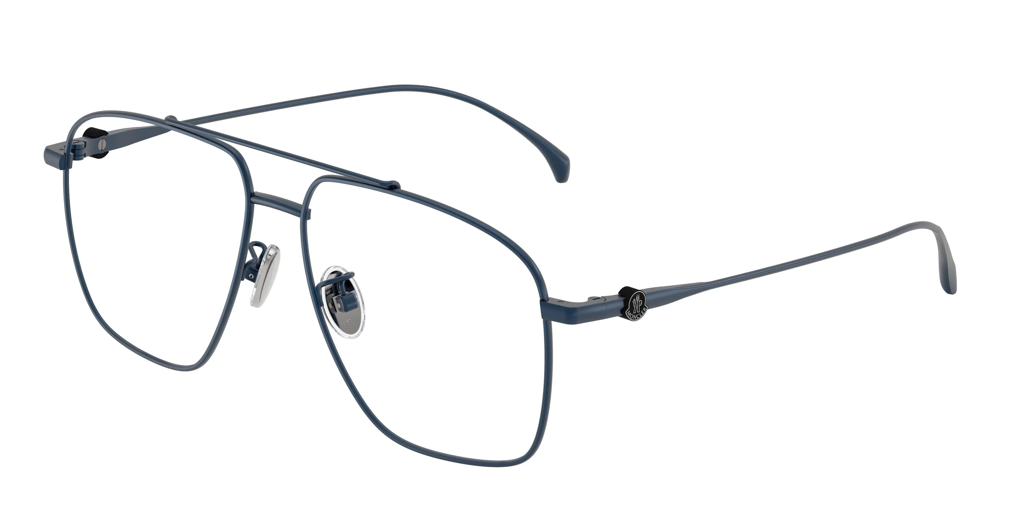 Moncler ME1017T 1026 Montature da vista Titanio Blu Trasparente Pilot Normale - immagine 1