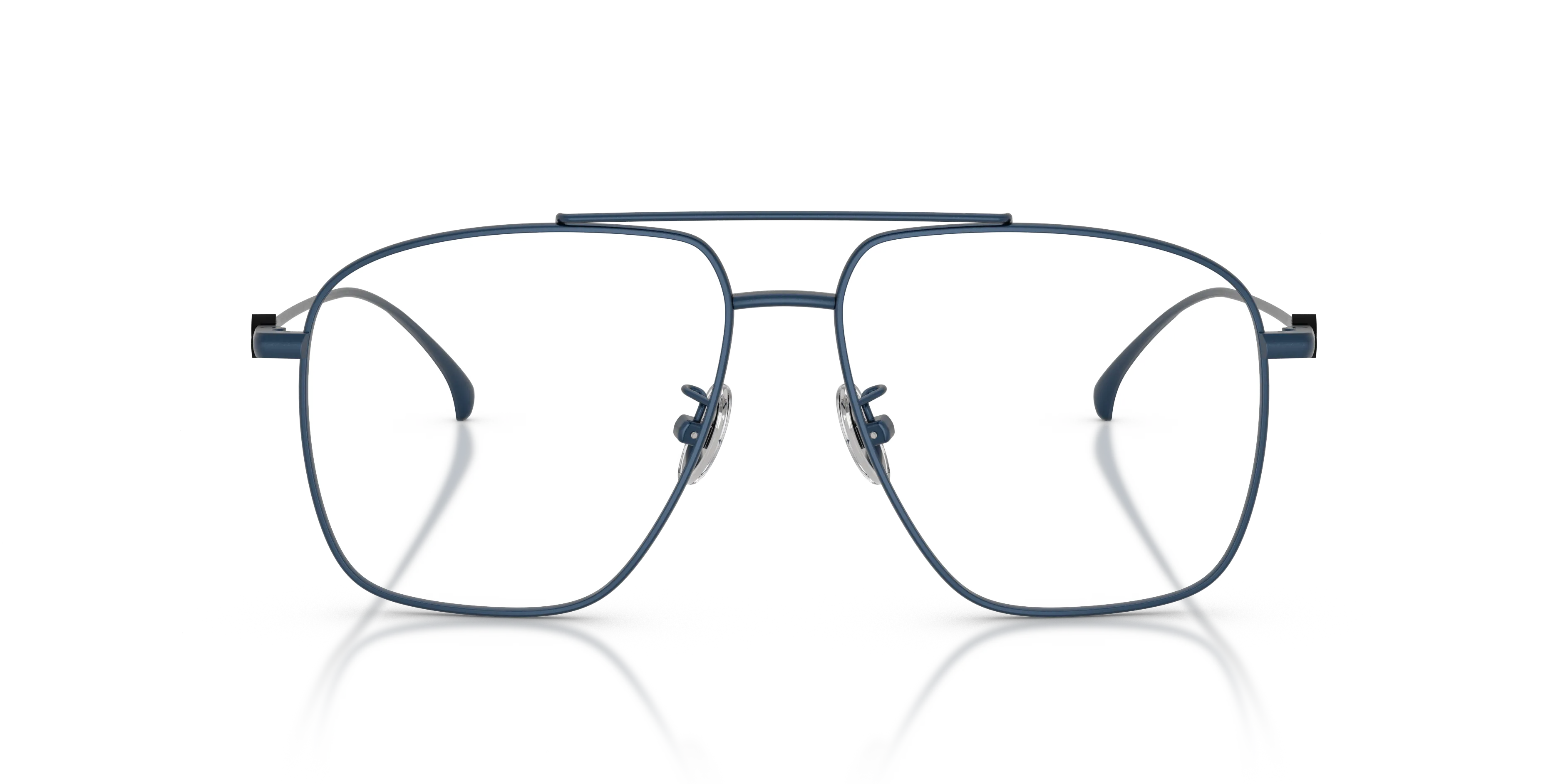 Moncler ME1017T 1026 Montature da vista Titanio Blu Trasparente Pilot Normale - immagine 3