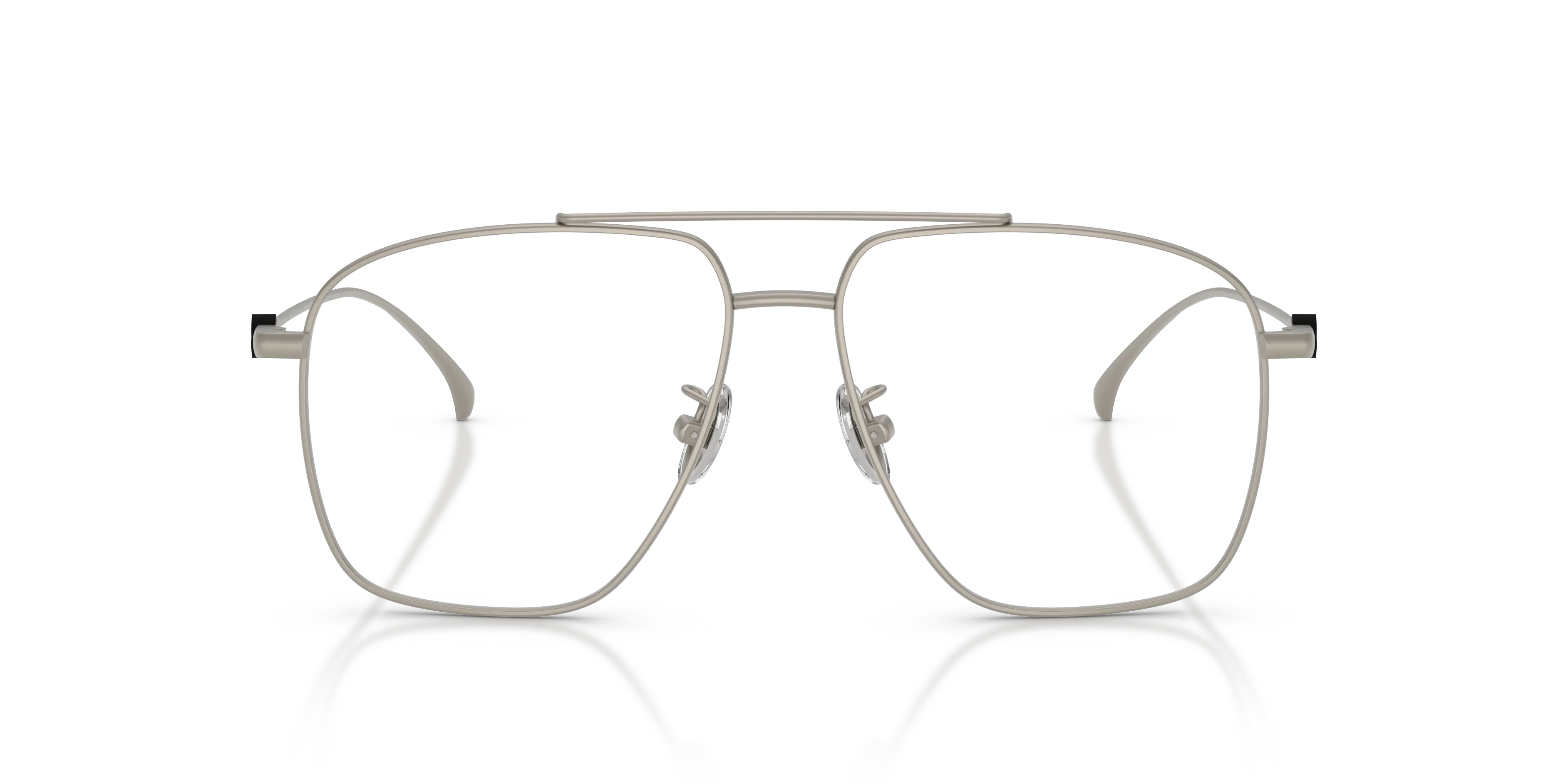 Moncler ME1017T 1004 Montature da vista Titanio Argento Trasparente Pilot Normale - immagine 3
