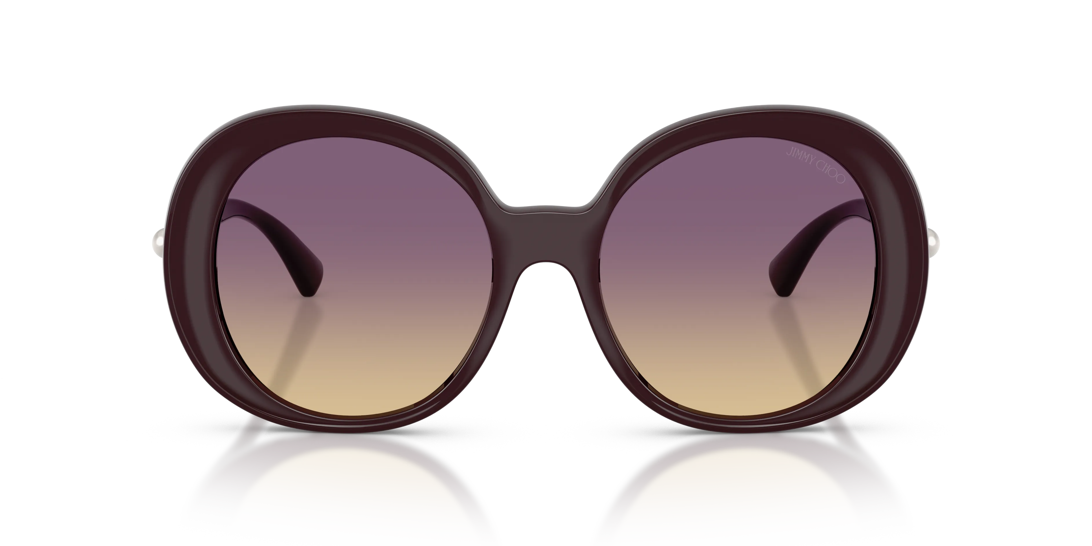Jimmy Choo JC6004HU 507570 Occhiali da sole Iniettato Viola Giallo Rotonda Normale Sfumato - immagine 3