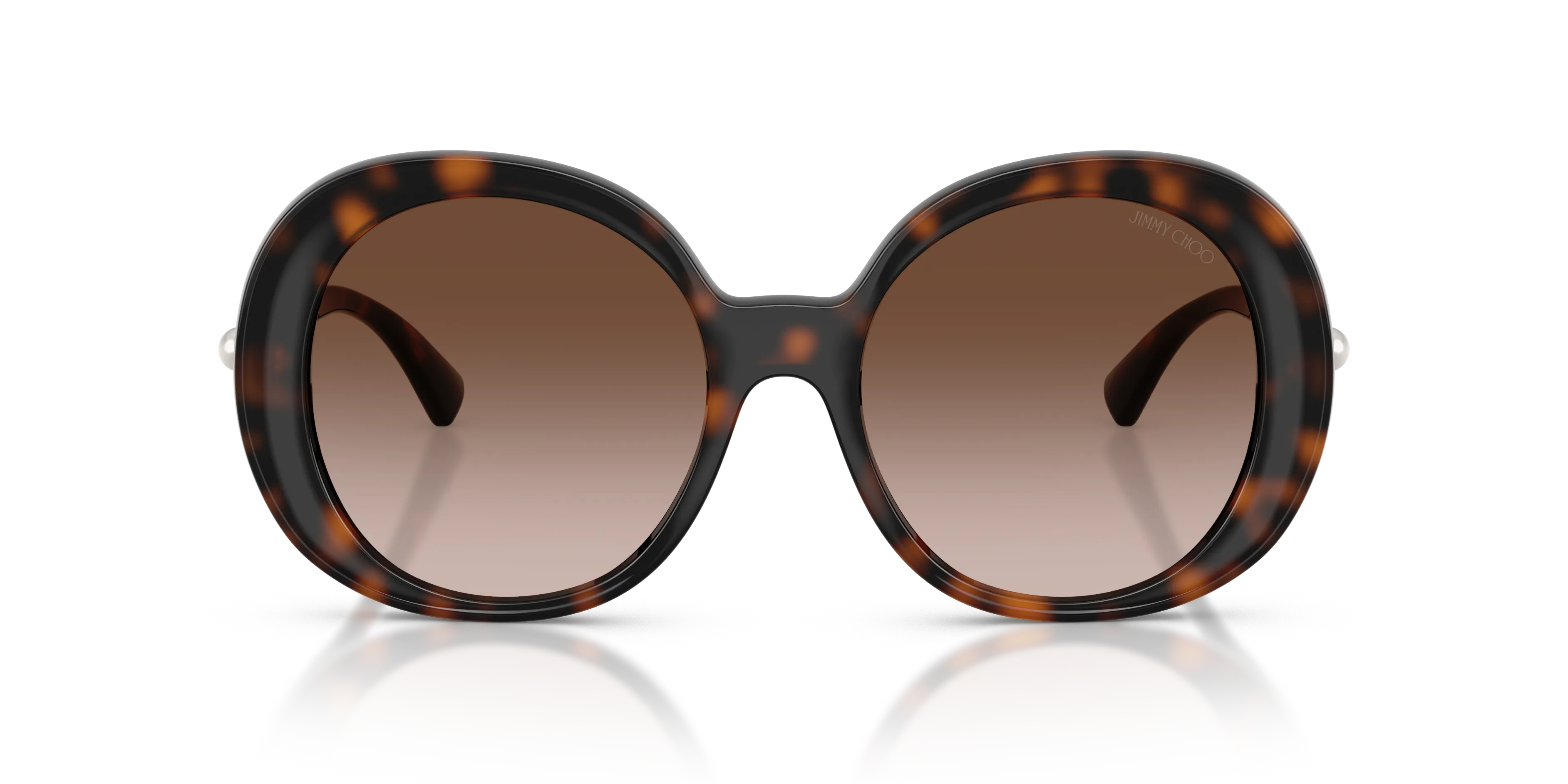 Jimmy Choo JC6004HU 500213 Occhiali da sole Iniettato Tartaruga Marrone Rotonda Normale Sfumato - immagine 3