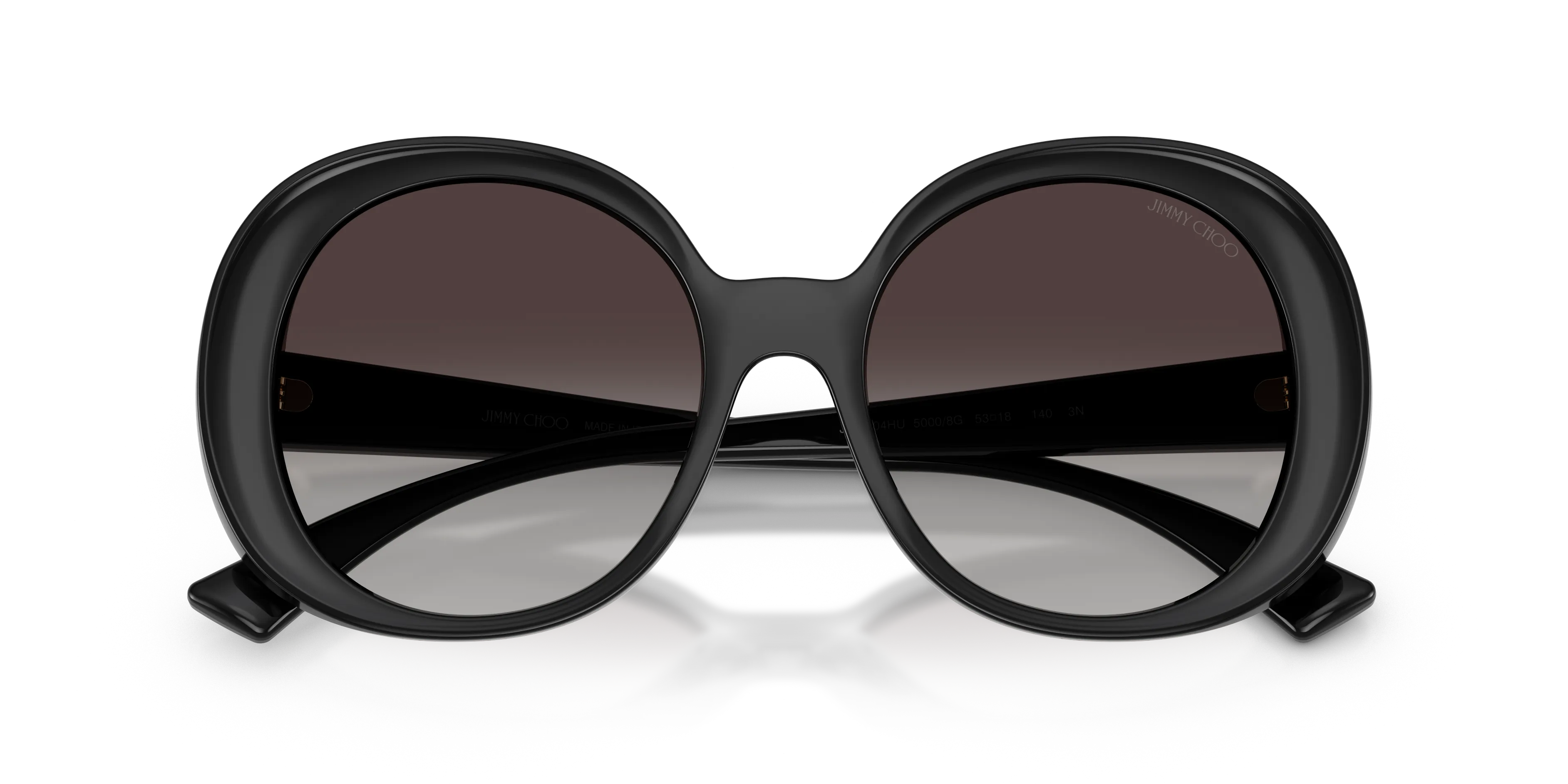 Jimmy Choo JC6004HU 50008G Occhiali da sole Iniettato Nero Grigio Rotonda Normale Sfumato - immagine 2
