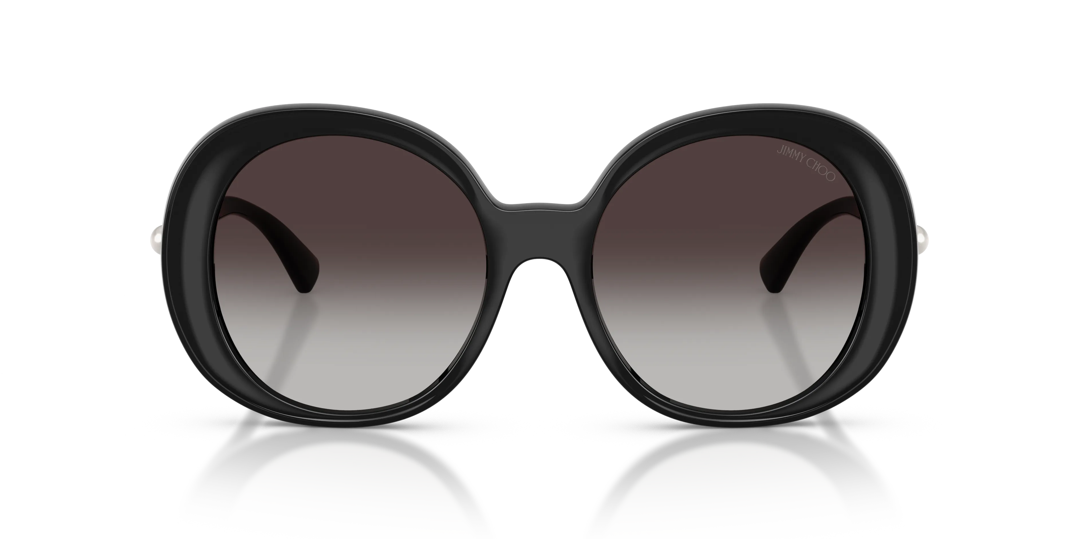 Jimmy Choo JC6004HU 50008G Occhiali da sole Iniettato Nero Grigio Rotonda Normale Sfumato - immagine 3