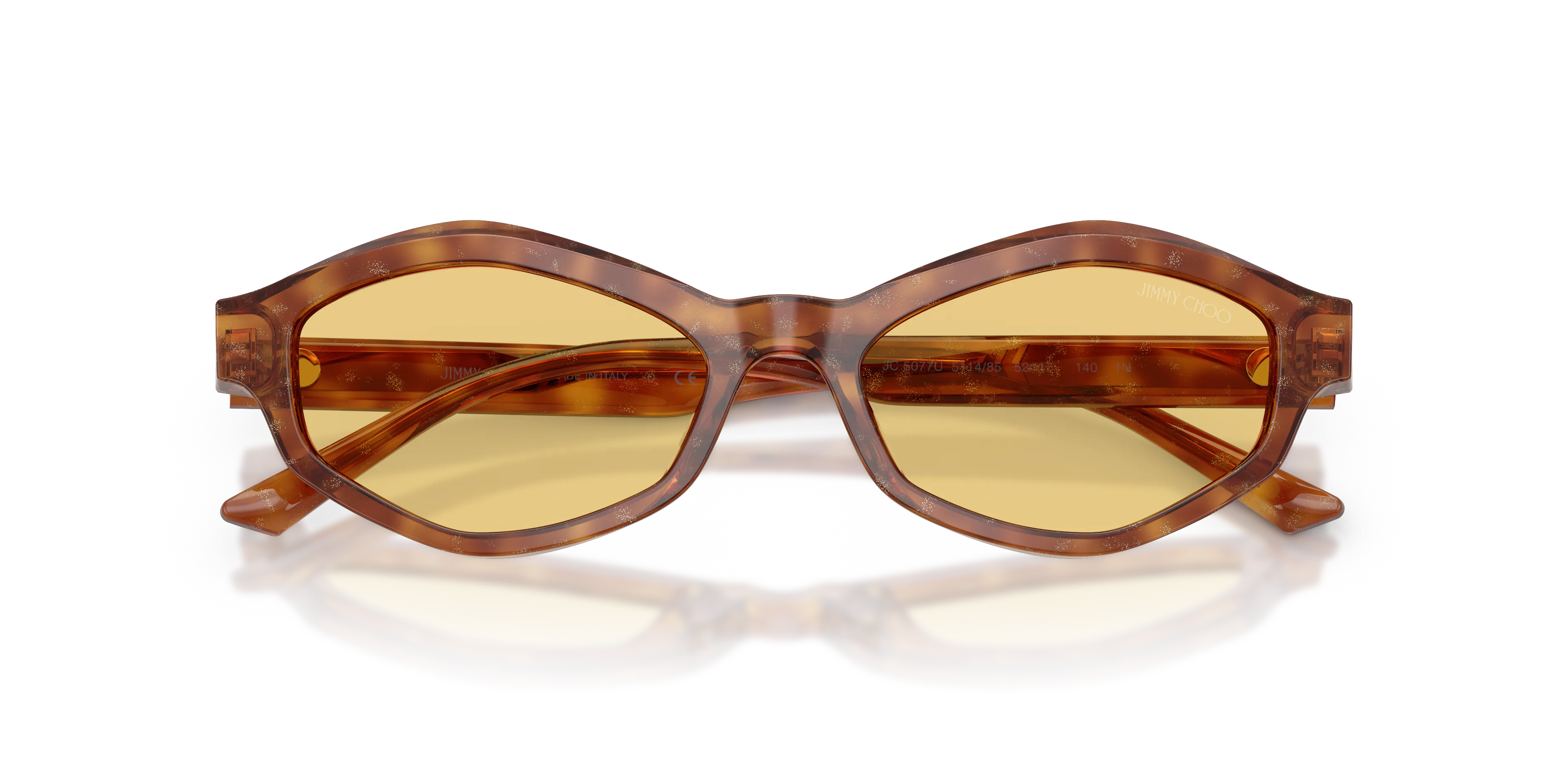 Jimmy Choo JC5077U 511485 Occhiali da sole Acetato Marrone Giallo Geometrica Normale - immagine 2