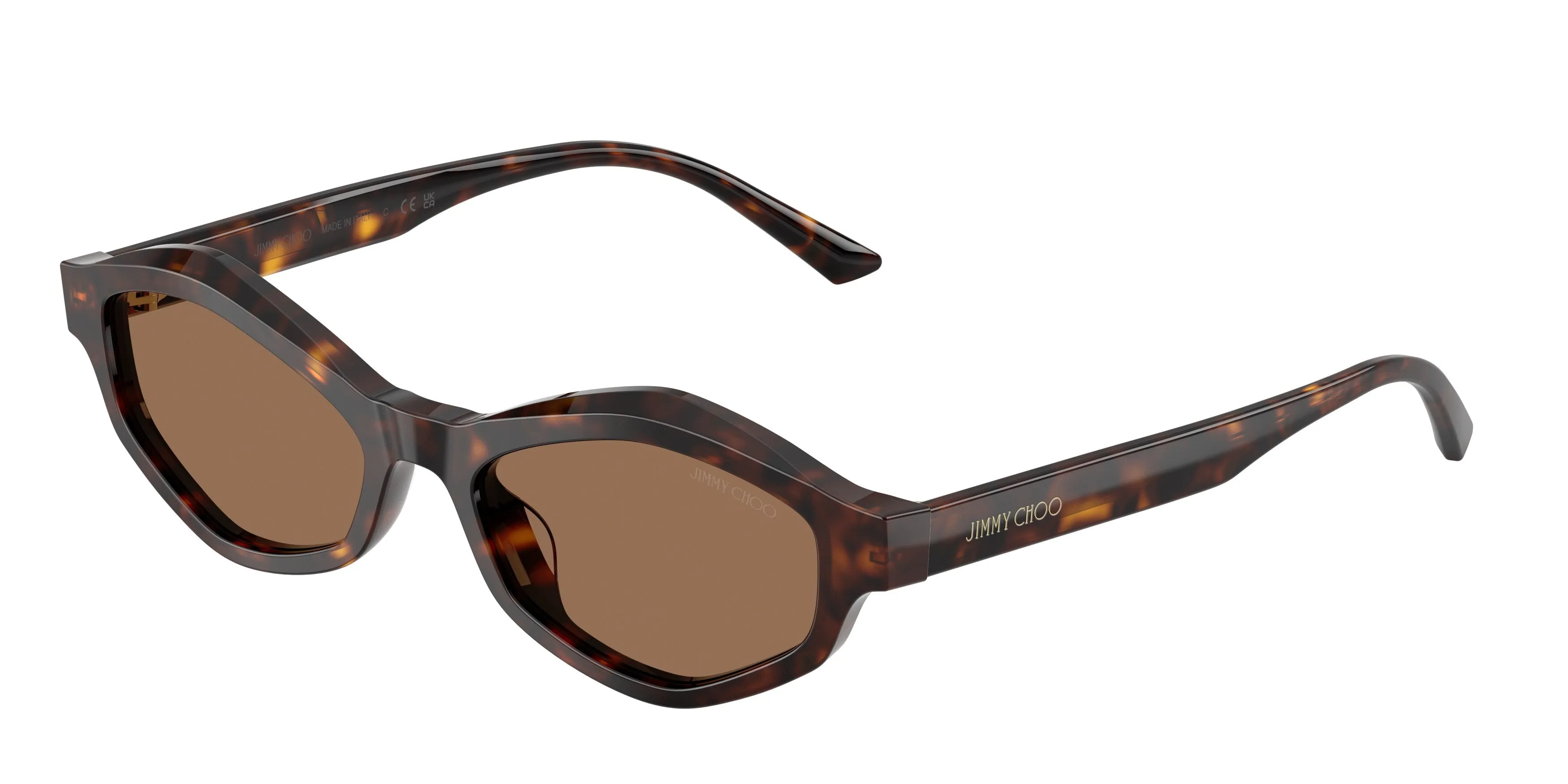 Jimmy Choo JC5077U 500273 Occhiali da sole Acetato Tartaruga Marrone Geometrica Normale - immagine 1