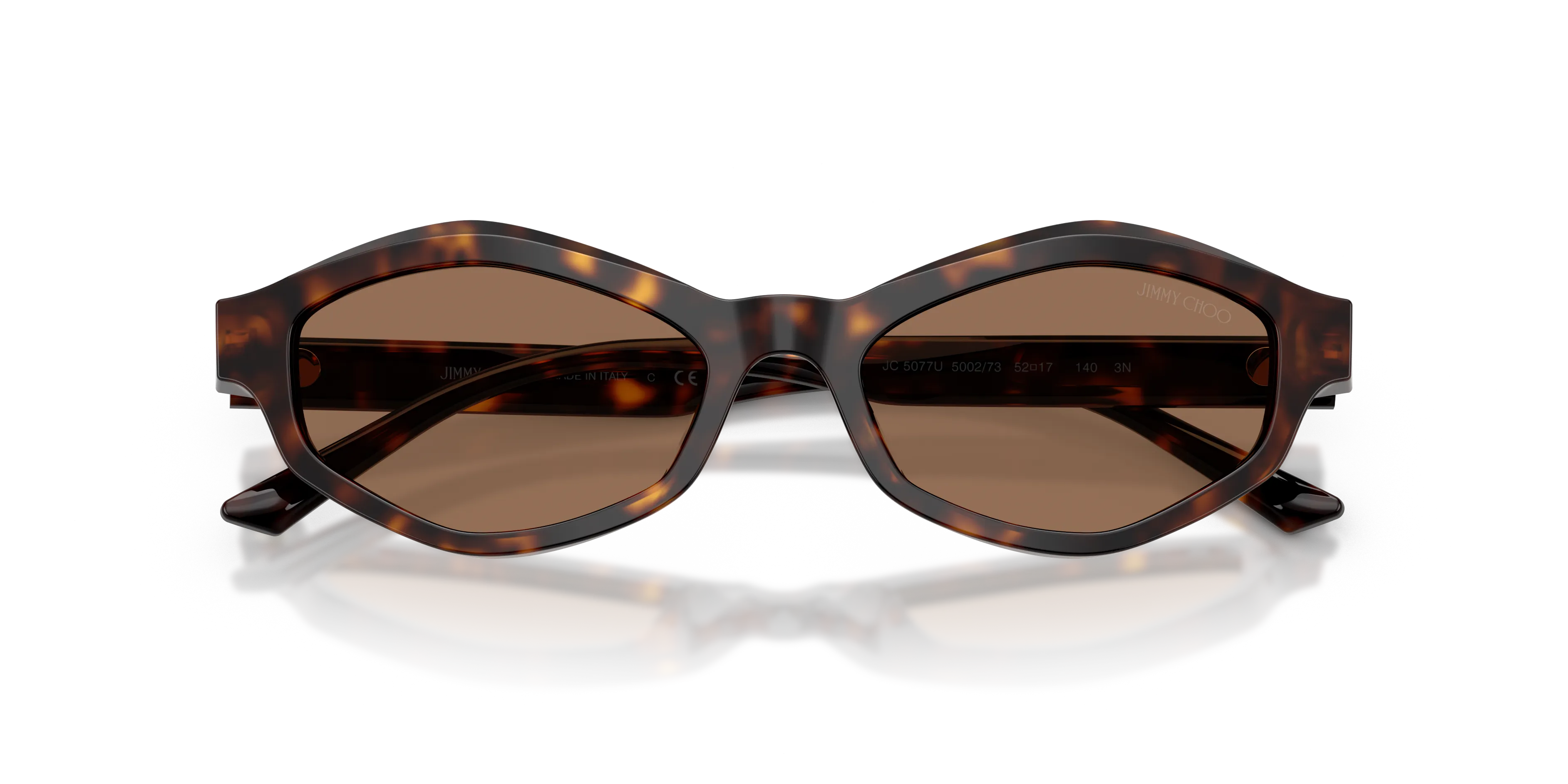 Jimmy Choo JC5077U 500273 Occhiali da sole Acetato Tartaruga Marrone Geometrica Normale - immagine 2