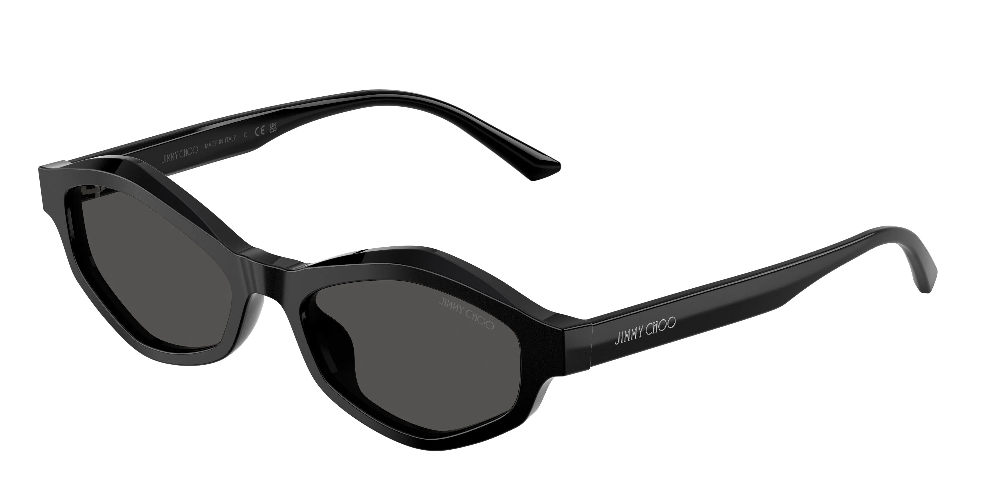 Jimmy Choo JC5077U 500087 Occhiali da sole Acetato Nero Grigio Geometrica Normale - immagine 1