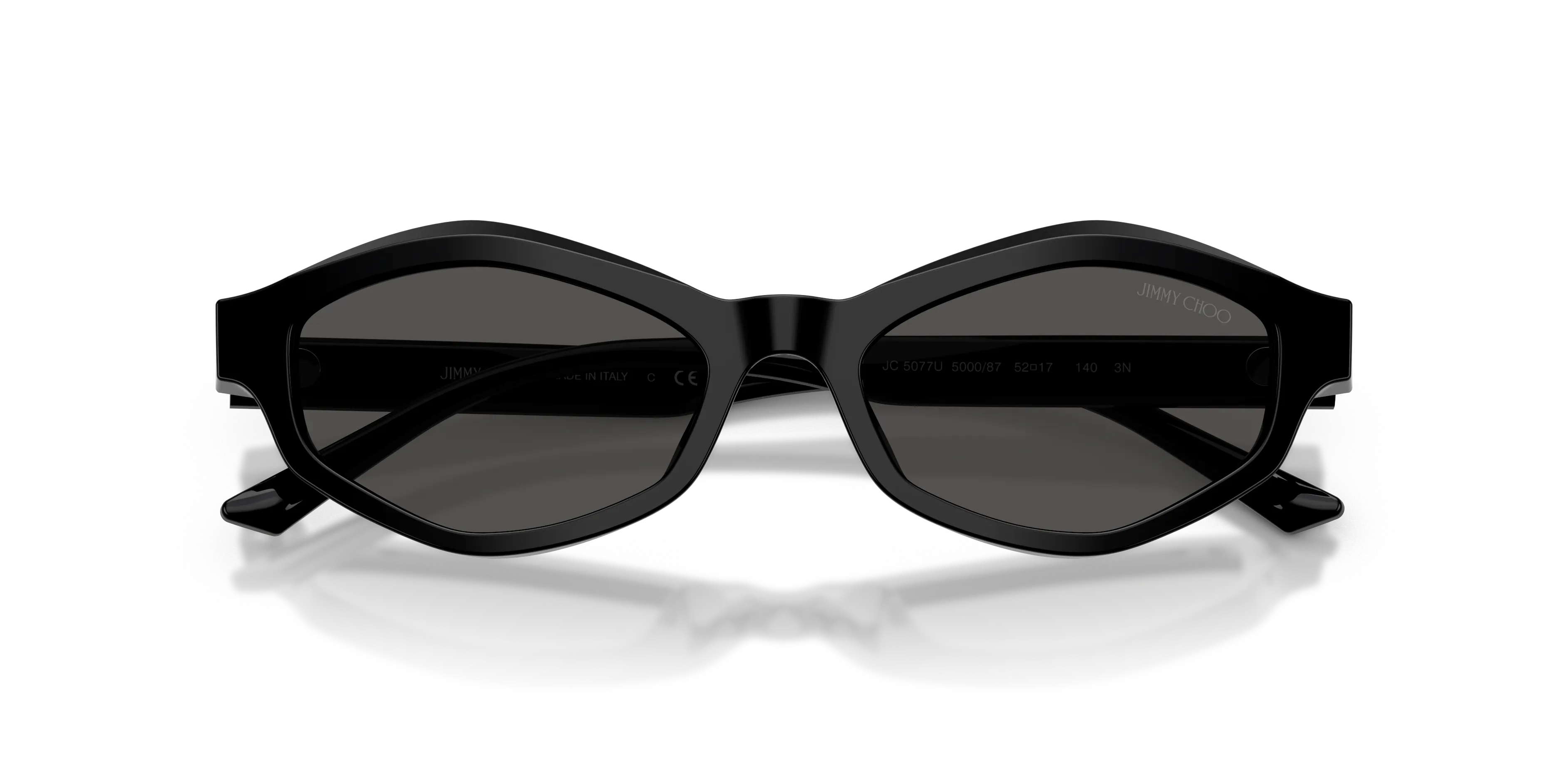 Jimmy Choo JC5077U 500087 Occhiali da sole Acetato Nero Grigio Geometrica Normale - immagine 2