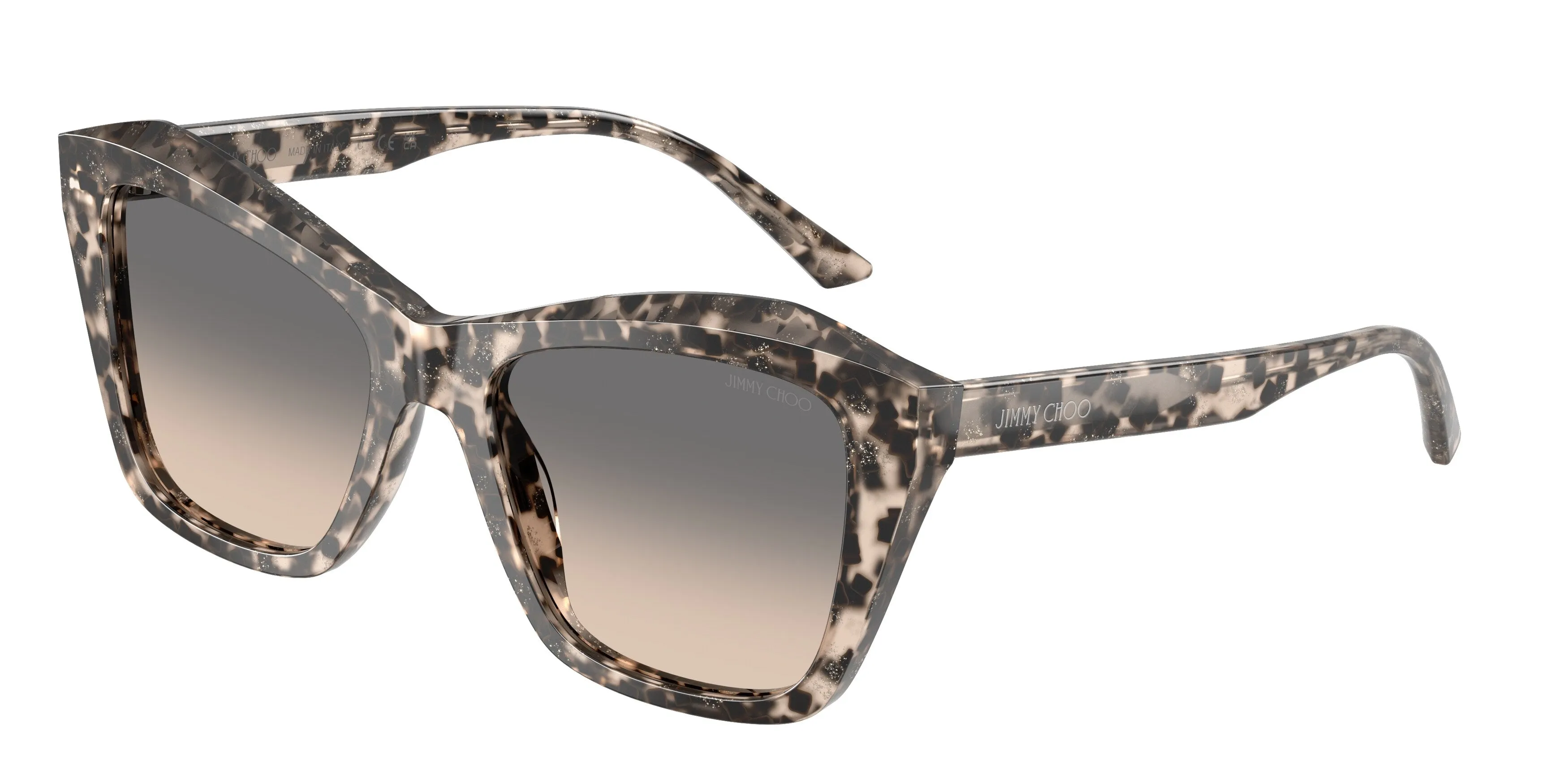 Jimmy Choo JC5076 5115G9 Occhiali da sole Acetato Grigio Marrone Squadrata Normale Sfumato - immagine 1