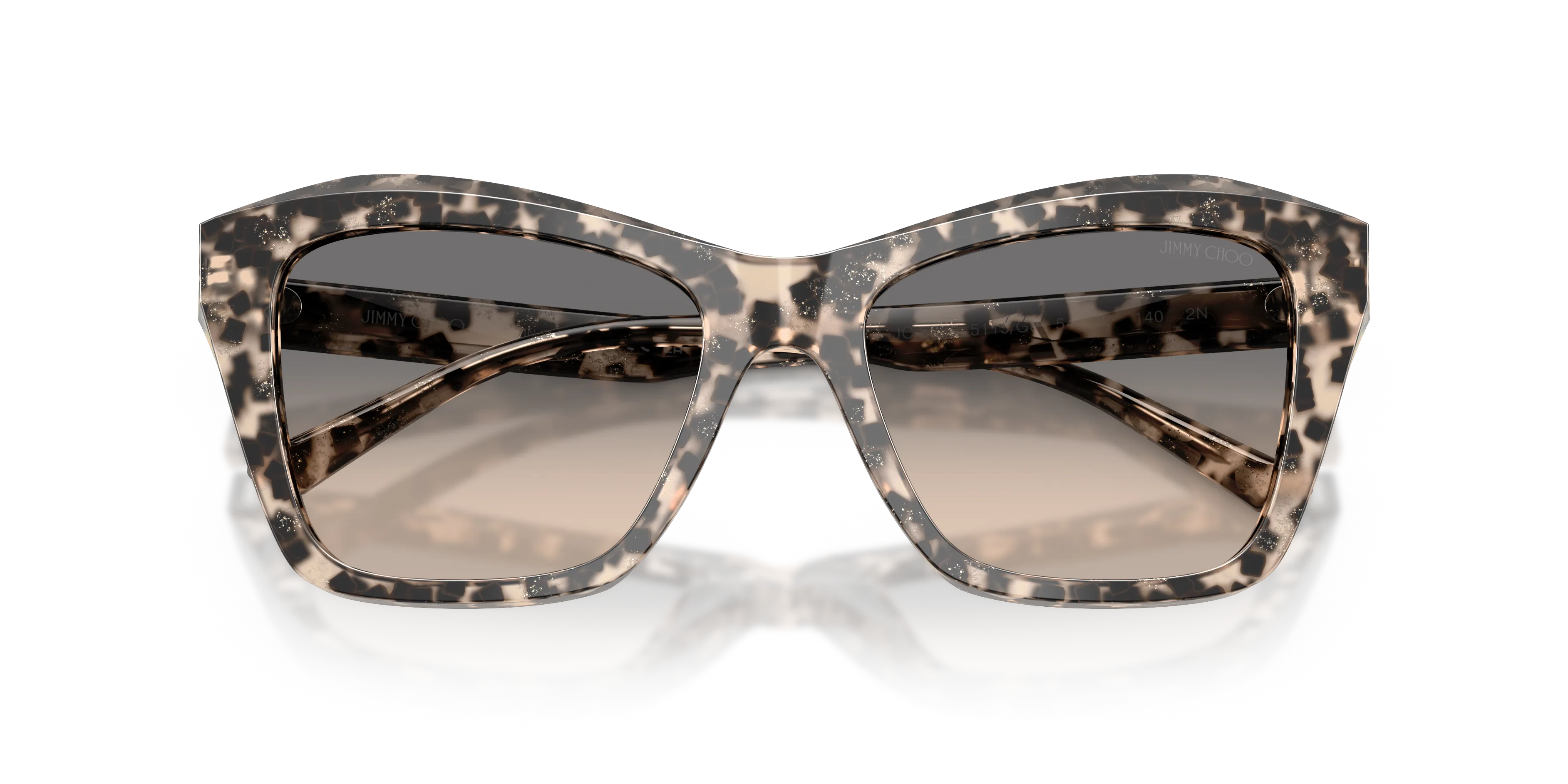 Jimmy Choo JC5076 5115G9 Occhiali da sole Acetato Grigio Marrone Squadrata Normale Sfumato - immagine 2