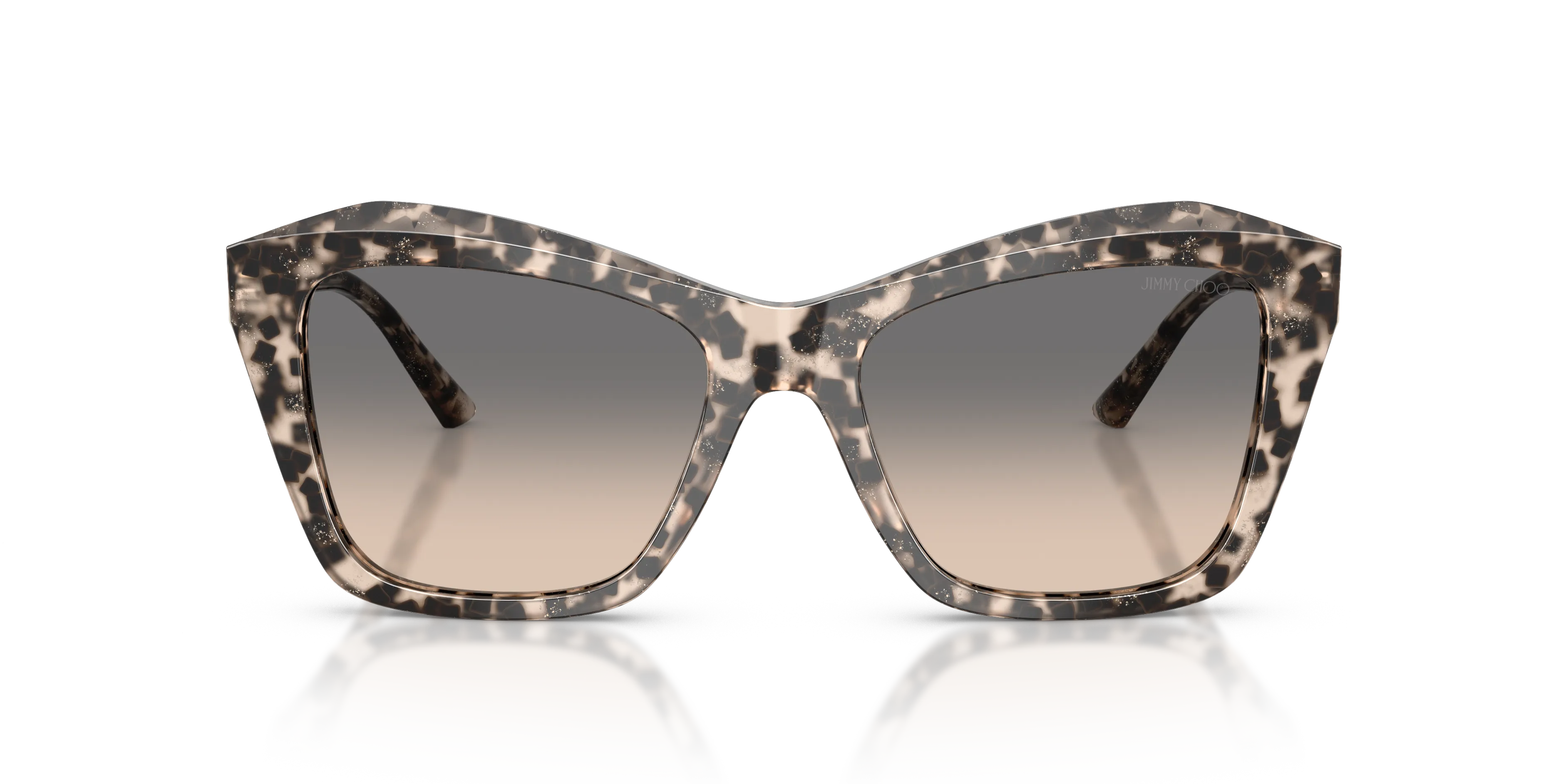 Jimmy Choo JC5076 5115G9 Occhiali da sole Acetato Grigio Marrone Squadrata Normale Sfumato - immagine 3