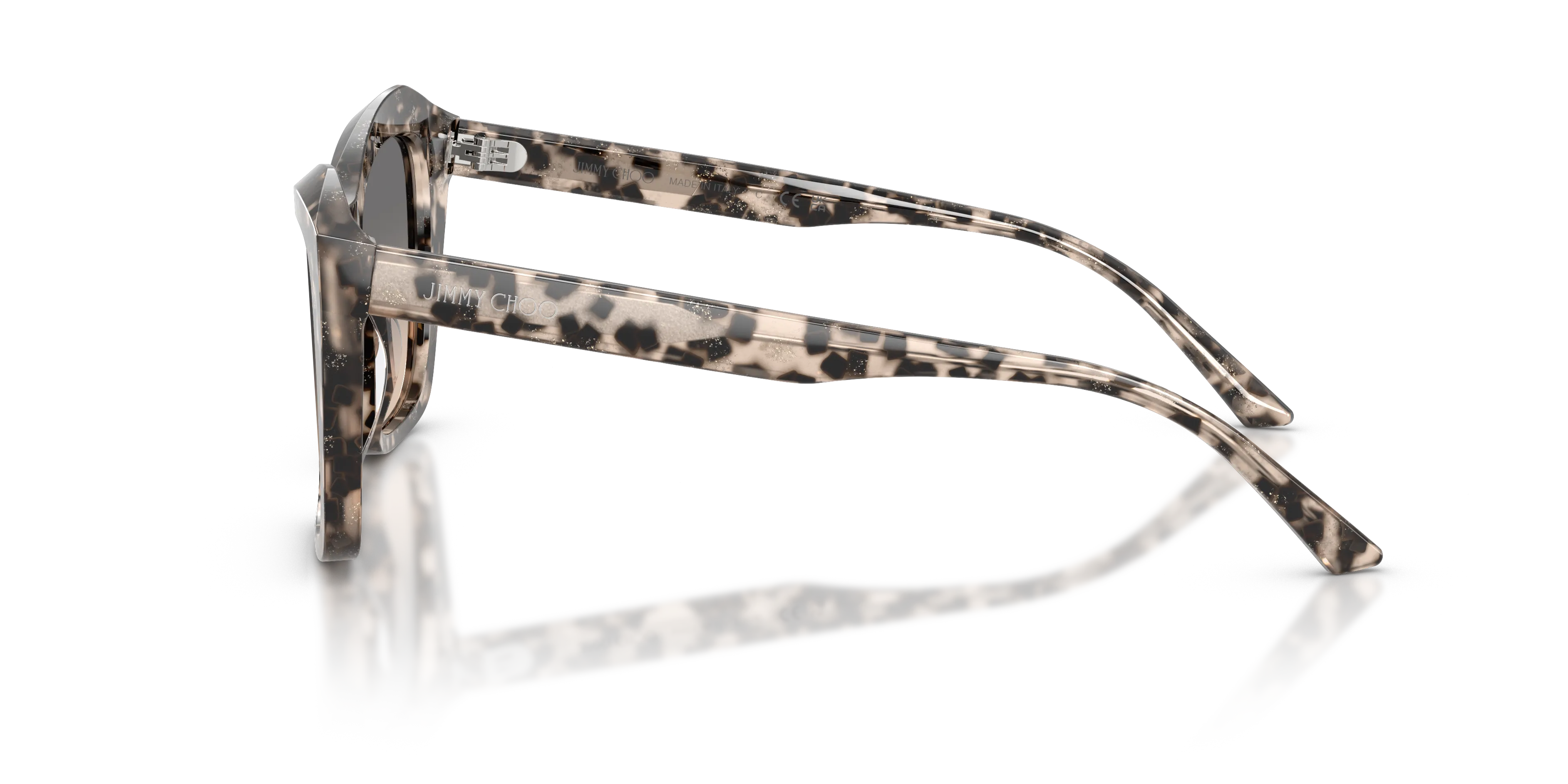 Jimmy Choo JC5076 5115G9 Occhiali da sole Acetato Grigio Marrone Squadrata Normale Sfumato - immagine 4