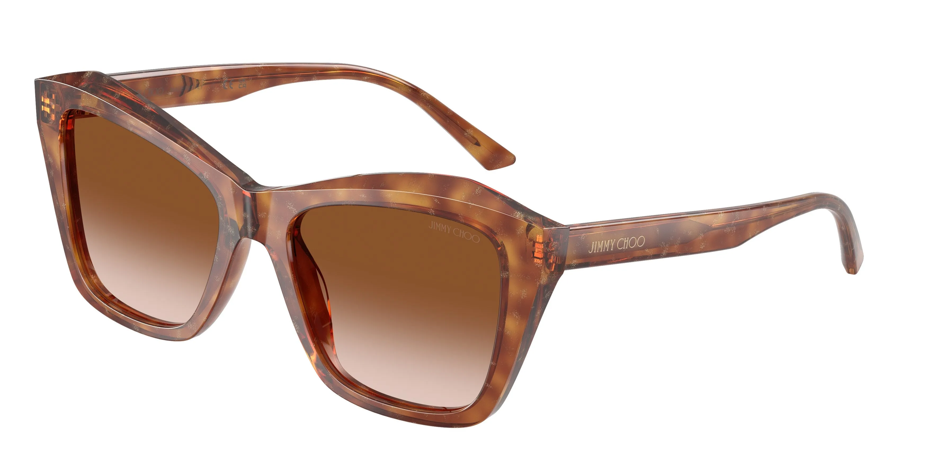 Jimmy Choo JC5076 511413 Occhiali da sole Acetato Marrone Marrone Squadrata Normale Sfumato - immagine 1