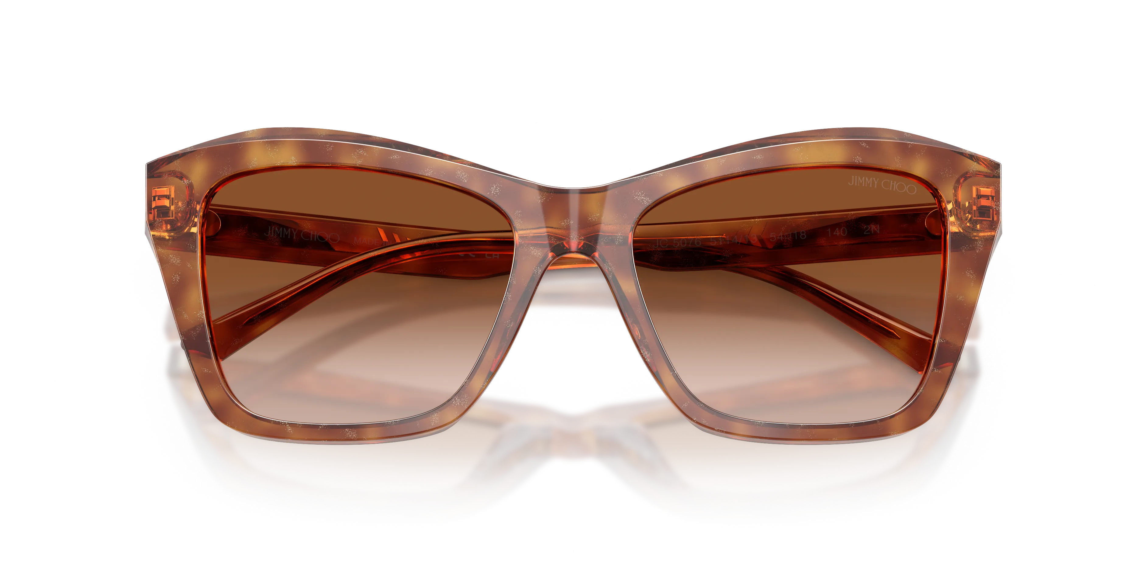 Jimmy Choo JC5076 511413 Occhiali da sole Acetato Marrone Marrone Squadrata Normale Sfumato - immagine 2