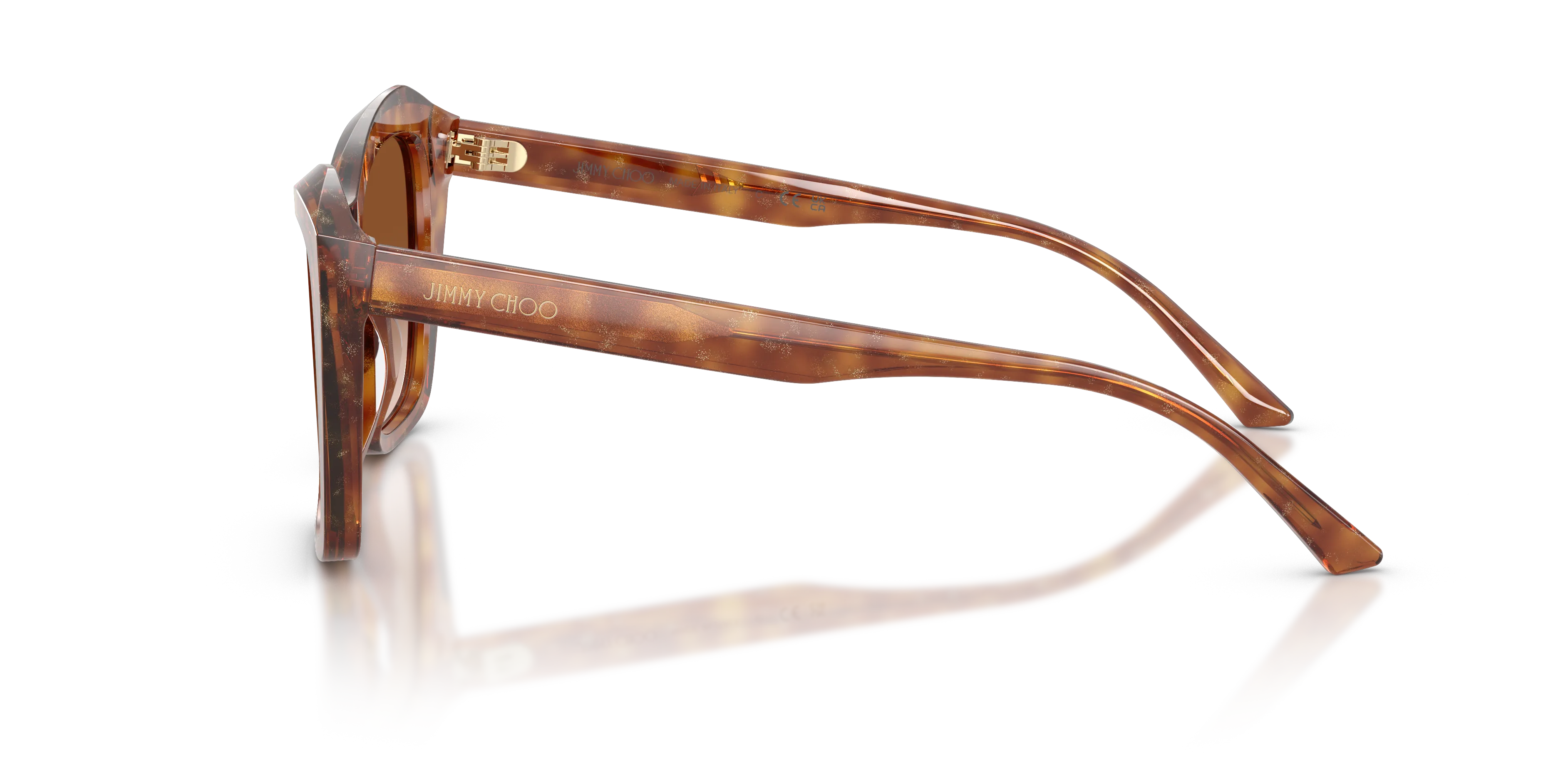 Jimmy Choo JC5076 511413 Occhiali da sole Acetato Marrone Marrone Squadrata Normale Sfumato - immagine 4