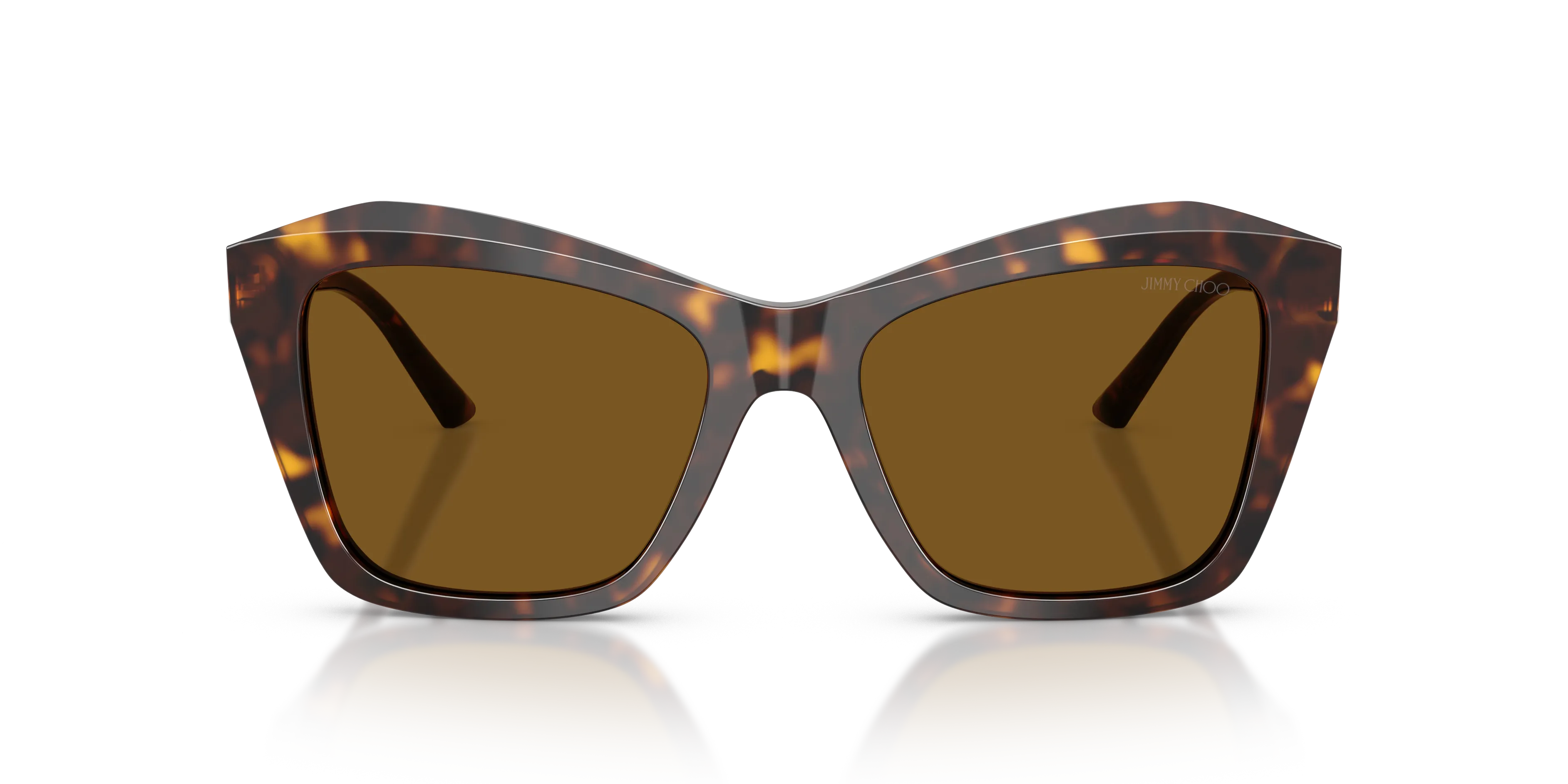 Jimmy Choo JC5076 500283 Occhiali da sole Acetato Tartaruga Marrone Squadrata Polarizzata - immagine 3