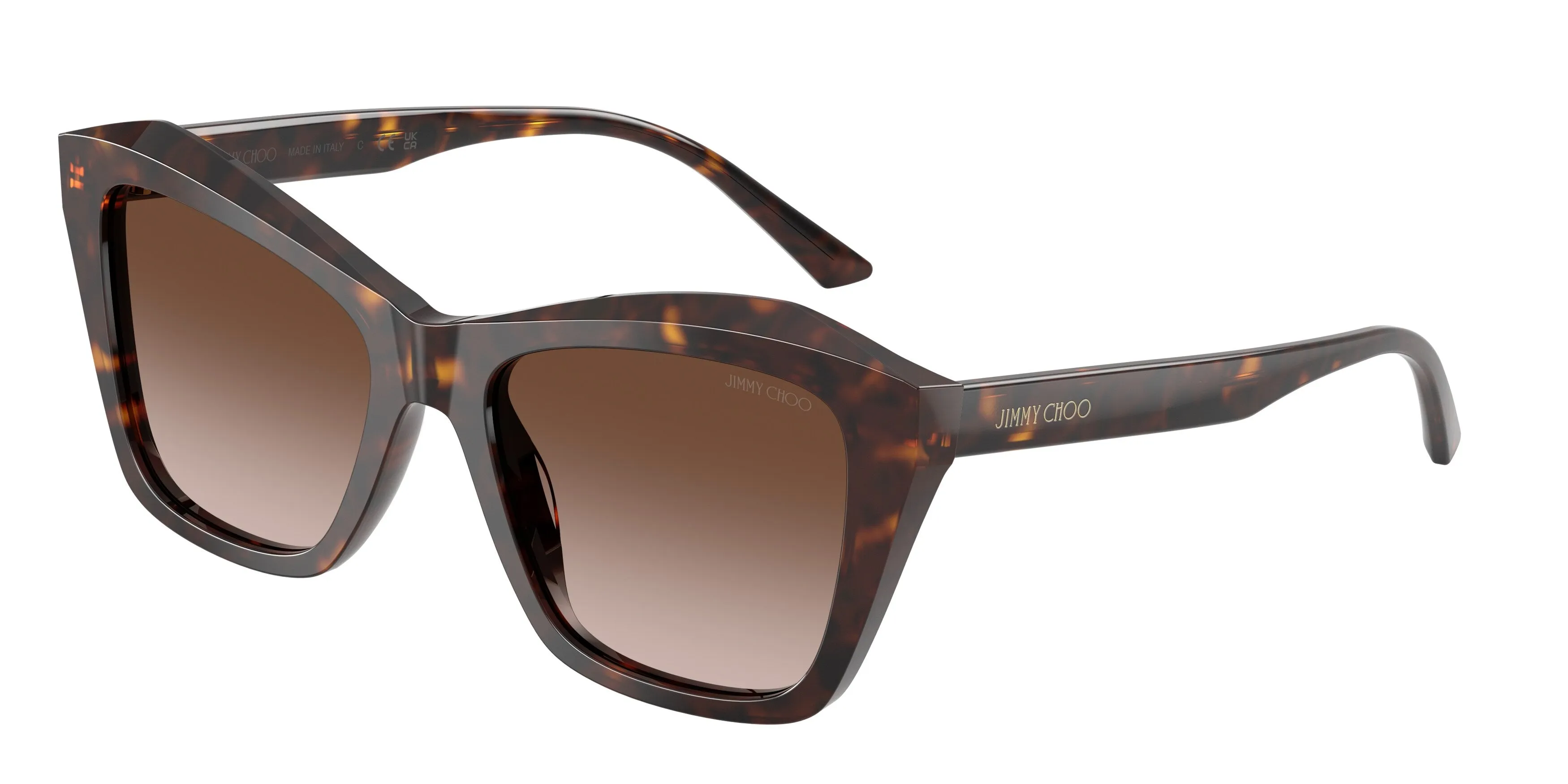 Jimmy Choo JC5076 500213 Occhiali da sole Acetato Tartaruga Marrone Squadrata Normale Sfumato - immagine 1