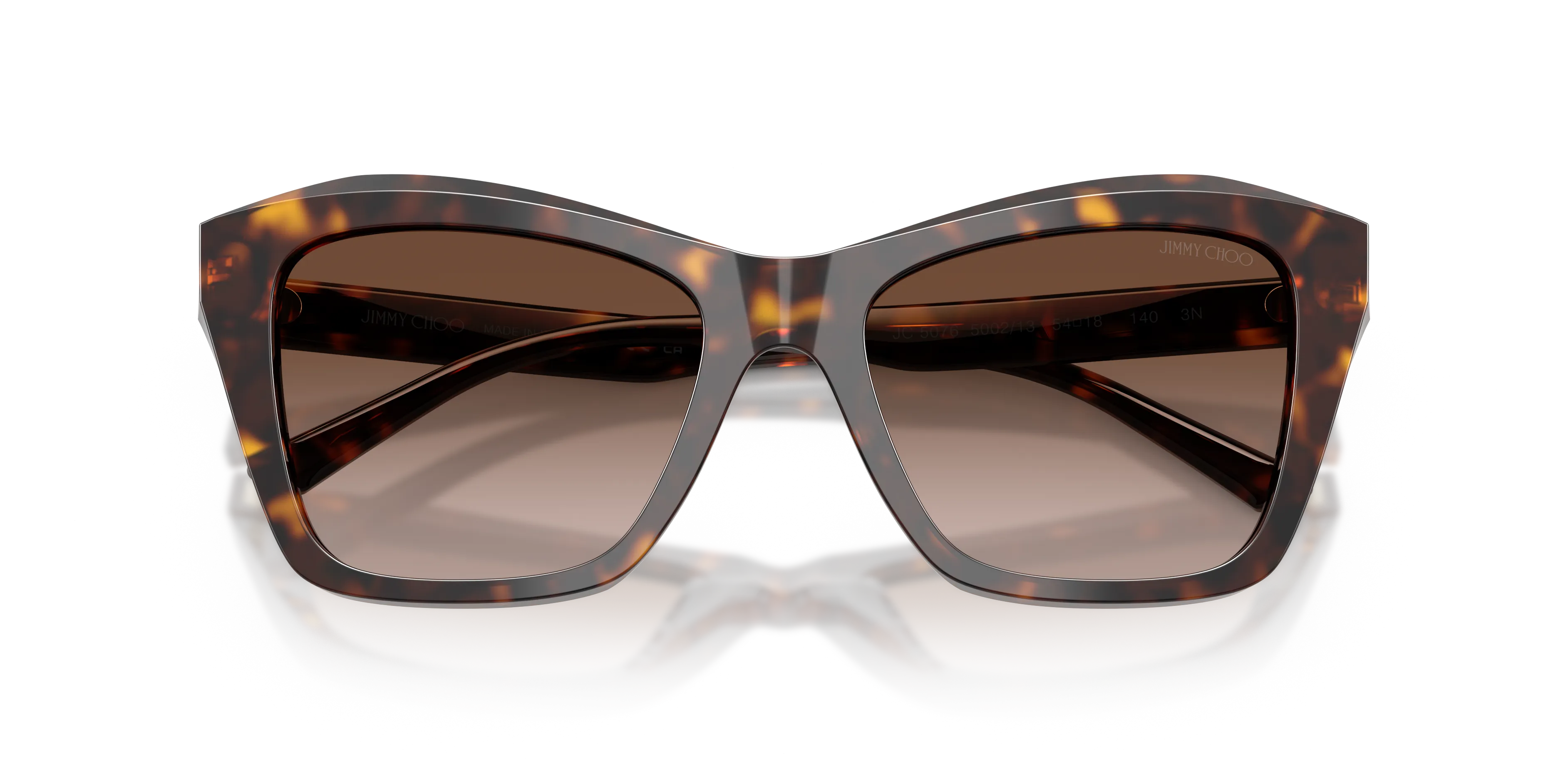 Jimmy Choo JC5076 500213 Occhiali da sole Acetato Tartaruga Marrone Squadrata Normale Sfumato - immagine 2