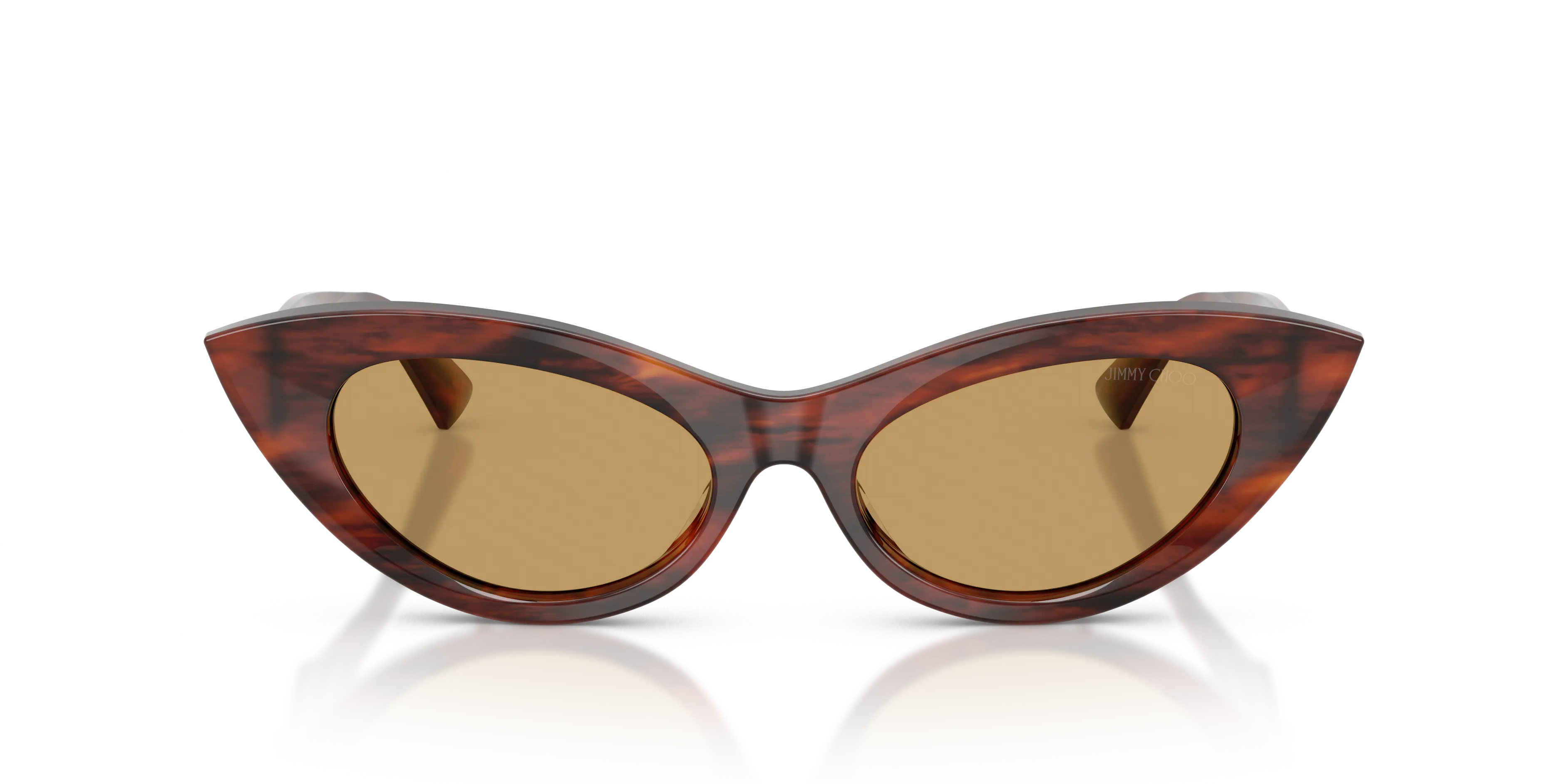 Jimmy Choo JC5075U 511273 Occhiali da sole Acetato Tartaruga Marrone Cat Eye Normale - immagine 3