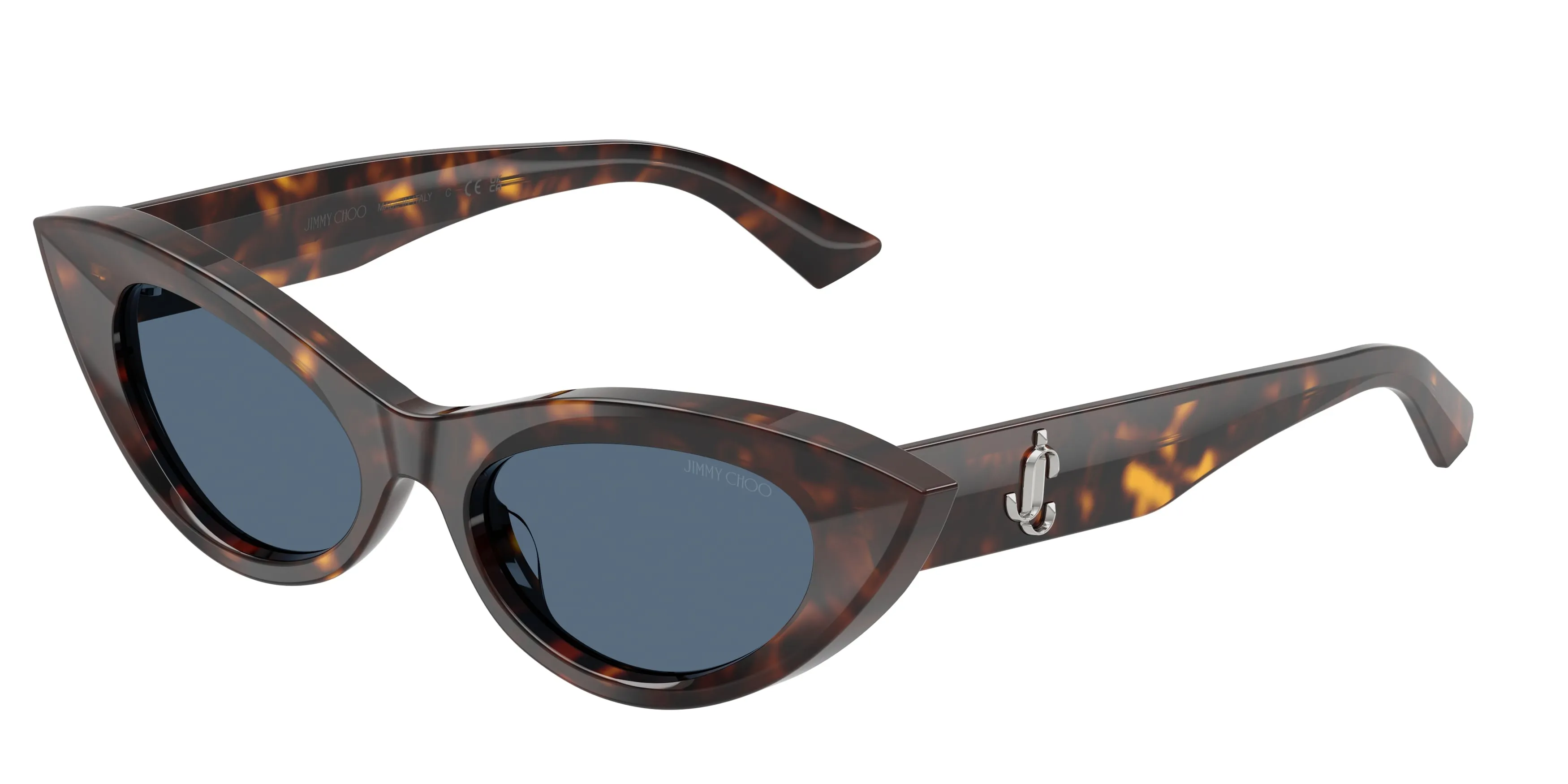 Jimmy Choo JC5075U 500280 Occhiali da sole Acetato Tartaruga Blu Cat Eye Normale - immagine 1