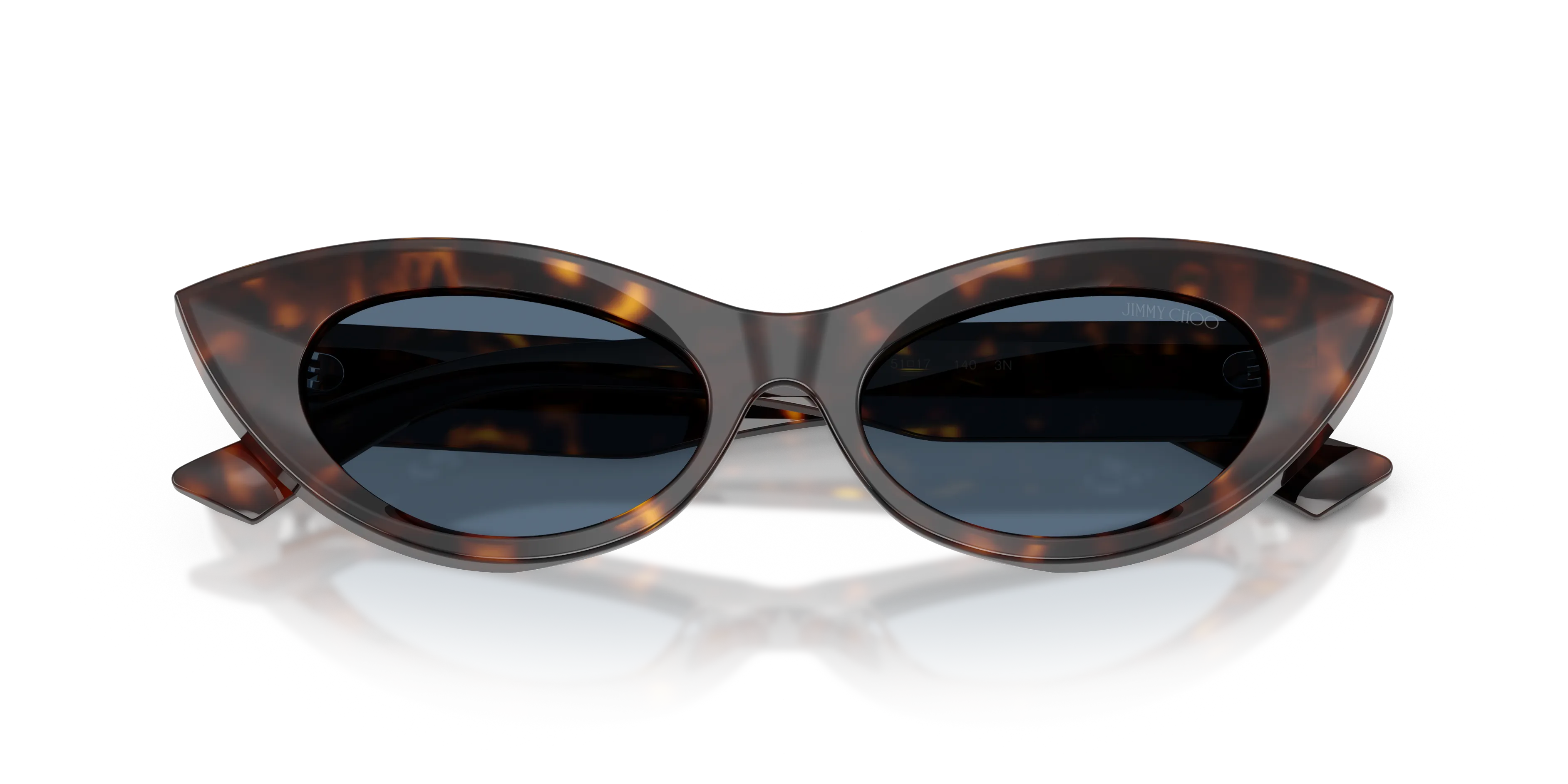 Jimmy Choo JC5075U 500280 Occhiali da sole Acetato Tartaruga Blu Cat Eye Normale - immagine 2