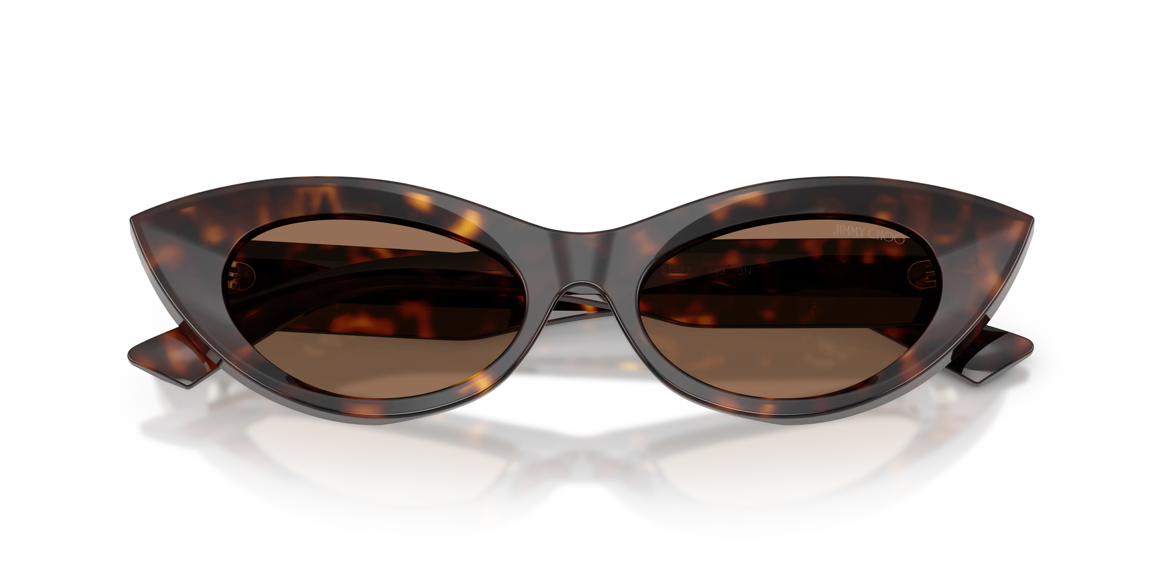 Jimmy Choo JC5075U 500273 Occhiali da sole Acetato Tartaruga Marrone Cat Eye Normale - immagine 2