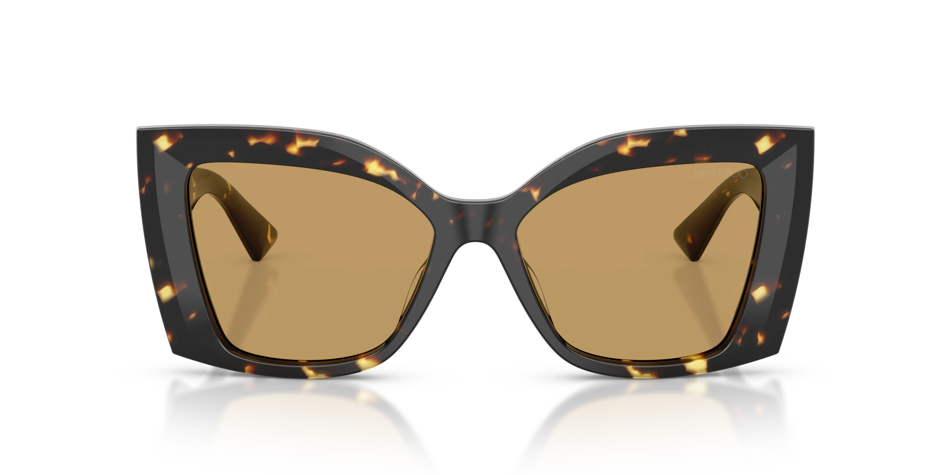 Jimmy Choo JC5074U 511173 Occhiali da sole Acetato Havana Marrone Farfalla Normale - immagine 3