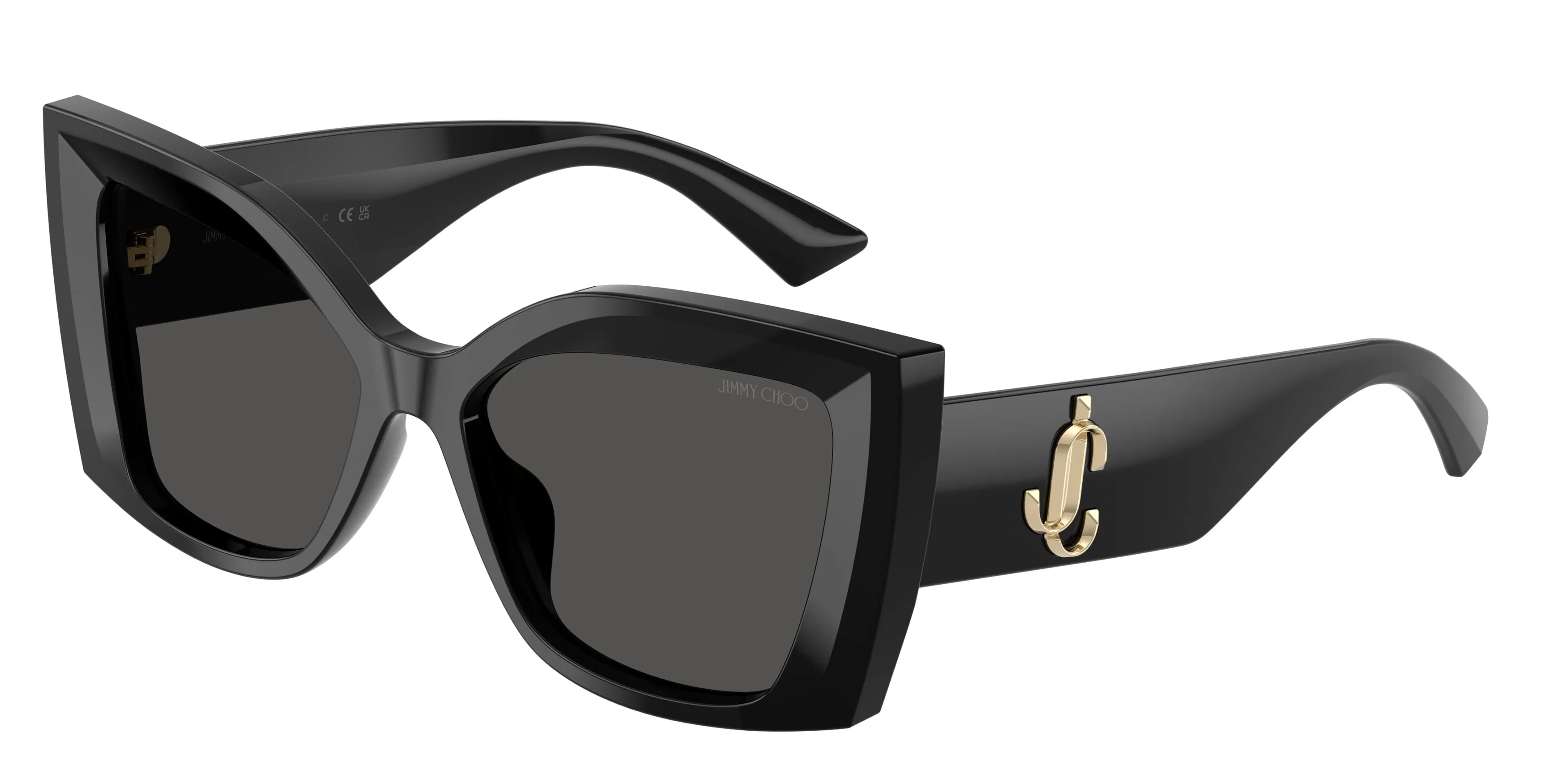 Jimmy Choo JC5074U 500087 Occhiali da sole Acetato Nero Grigio Farfalla Normale - immagine 1