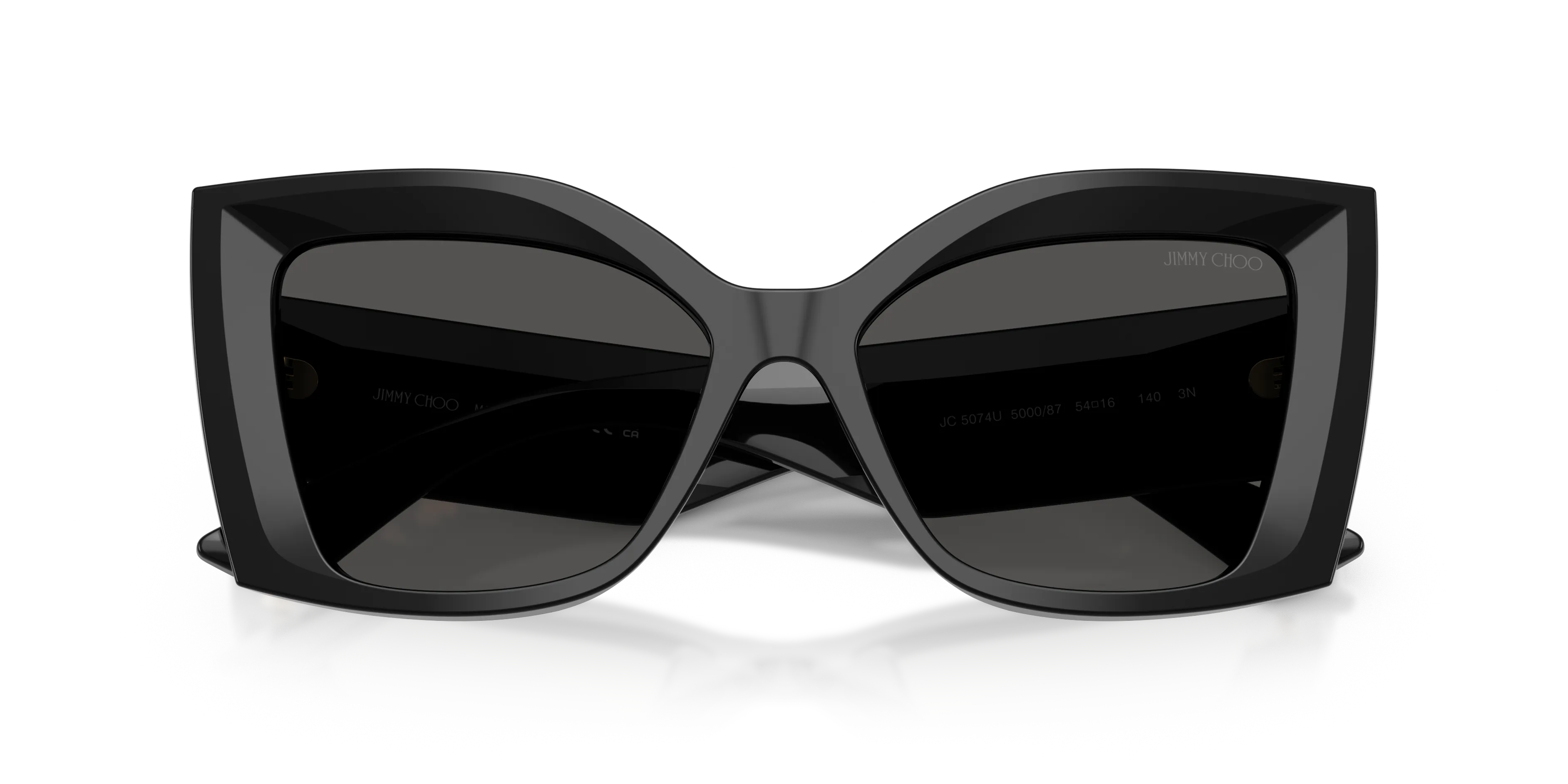 Jimmy Choo JC5074U 500087 Occhiali da sole Acetato Nero Grigio Farfalla Normale - immagine 2