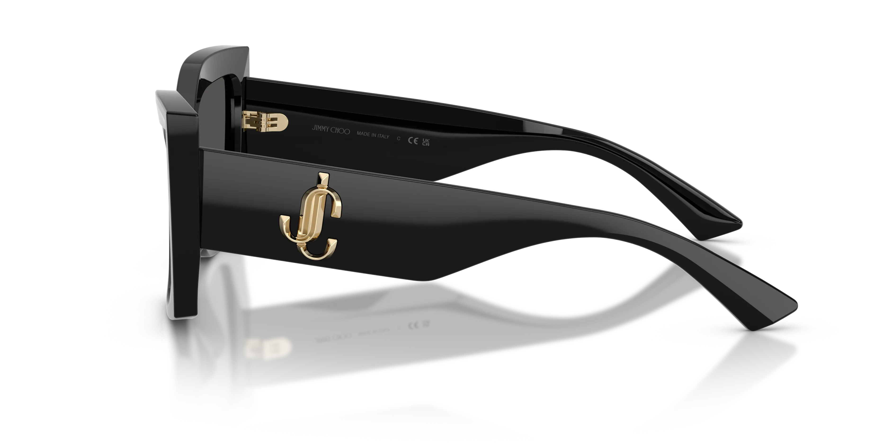 Jimmy Choo JC5074U 500087 Occhiali da sole Acetato Nero Grigio Farfalla Normale - immagine 4