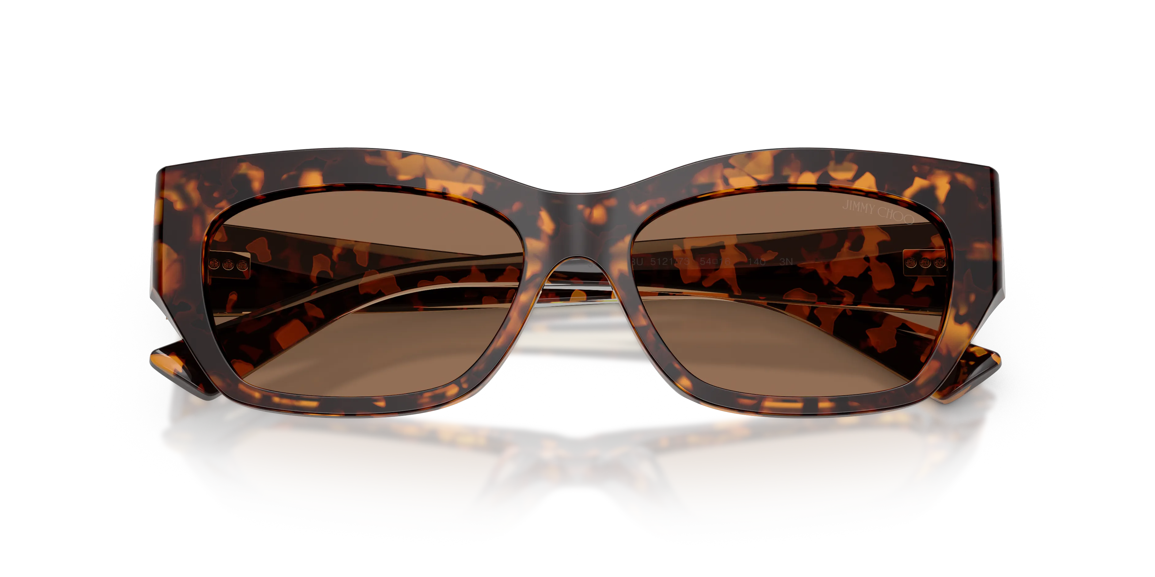Jimmy Choo JC5071BU 512173 Occhiali da sole Acetato Tartaruga Marrone Squadrata Normale - immagine 2