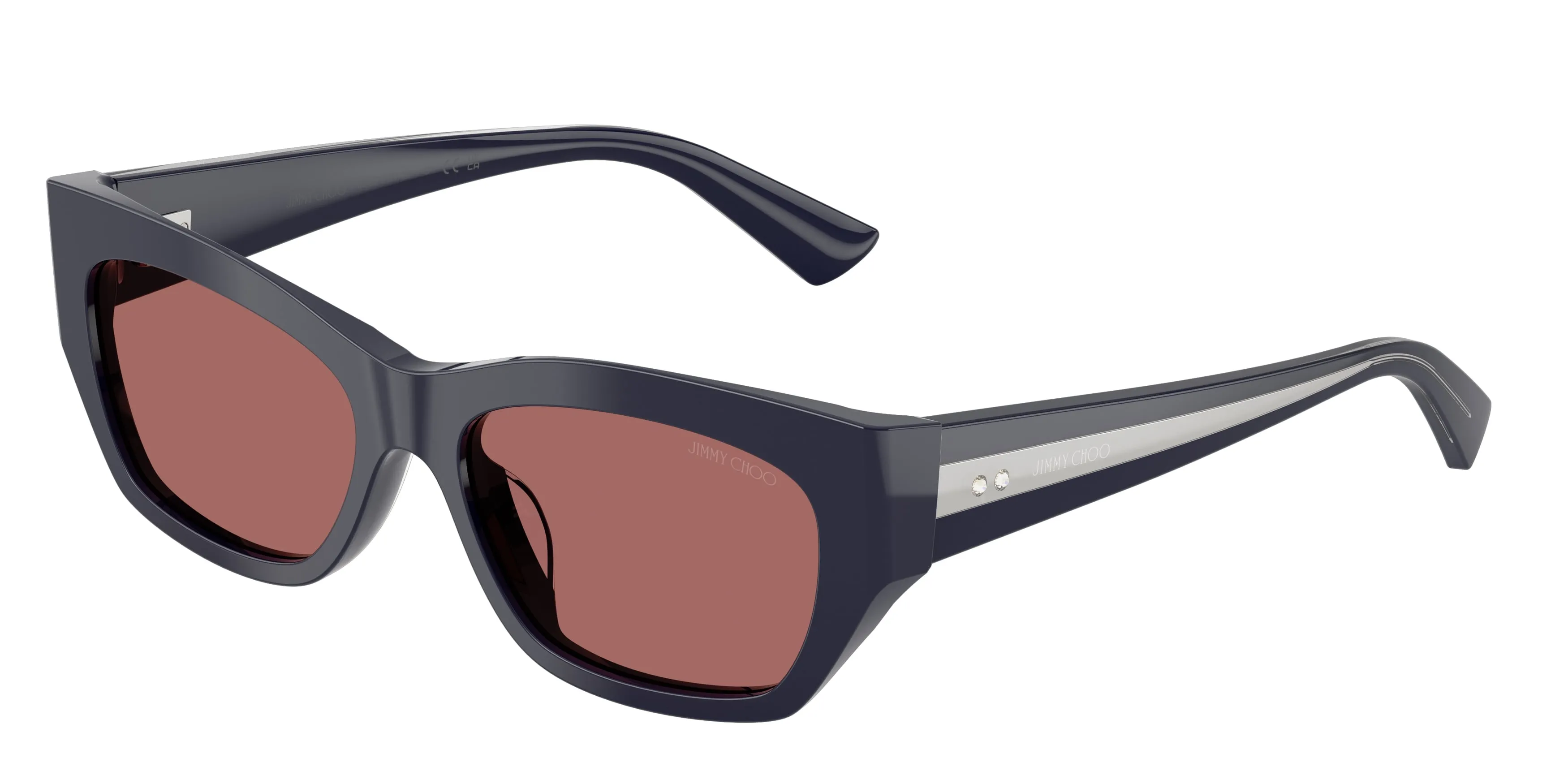 Jimmy Choo JC5071BU 501669 Occhiali da sole Acetato Blu Viola Squadrata Normale - immagine 1