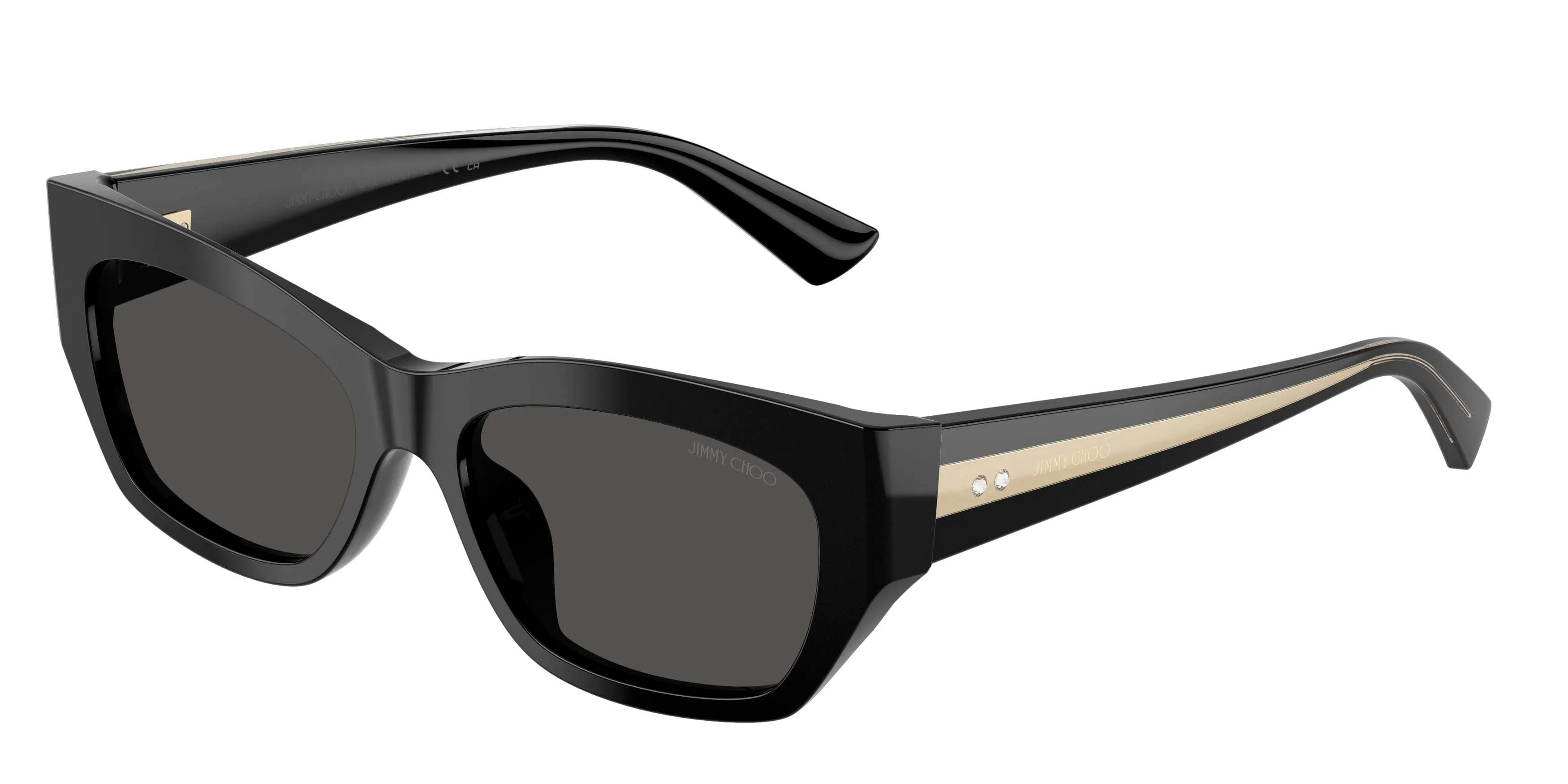 Jimmy Choo JC5071BU 500087 Occhiali da sole Acetato Nero Grigio Squadrata Normale - immagine 1