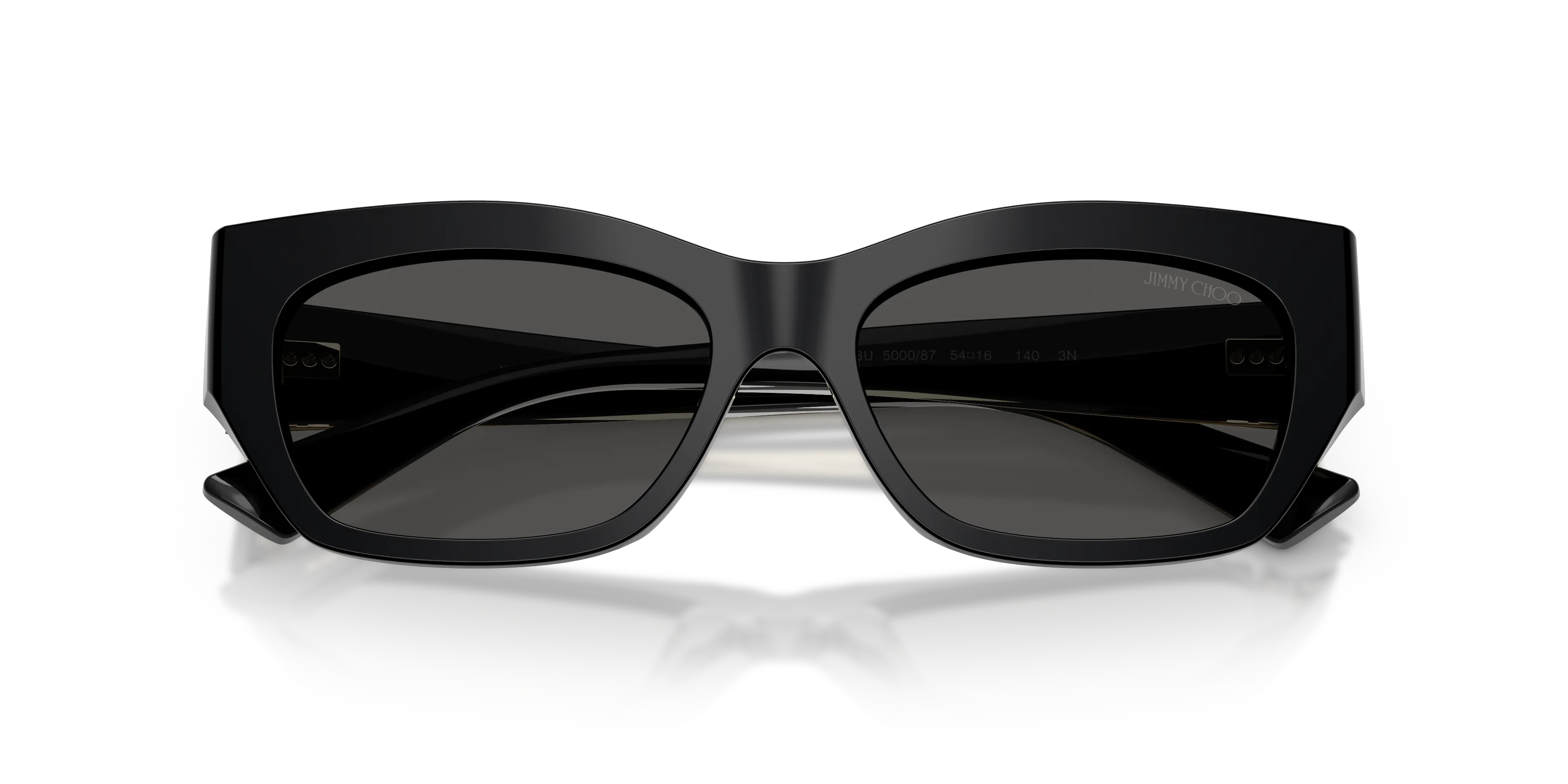 Jimmy Choo JC5071BU 500087 Occhiali da sole Acetato Nero Grigio Squadrata Normale - immagine 2