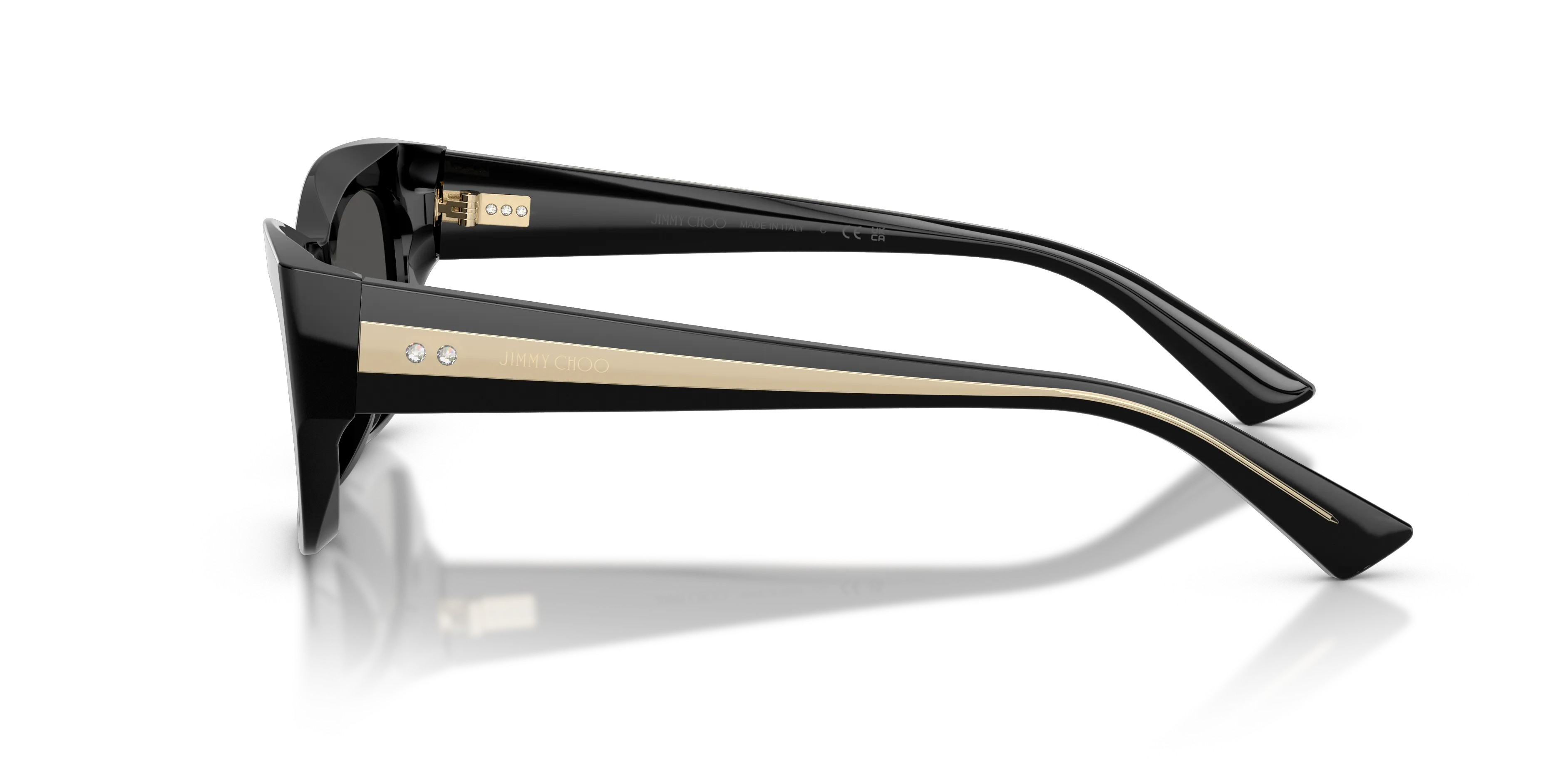 Jimmy Choo JC5071BU 500087 Occhiali da sole Acetato Nero Grigio Squadrata Normale - immagine 4