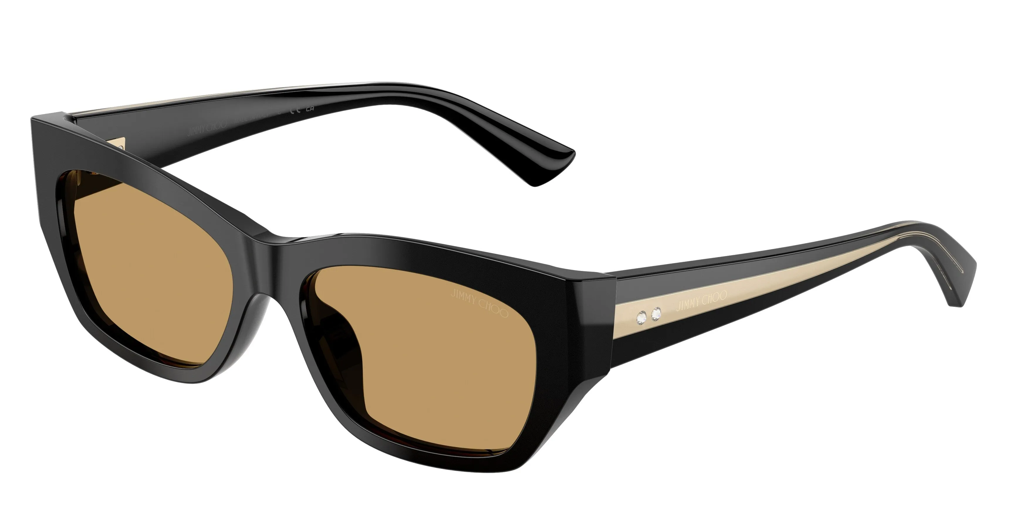 Jimmy Choo JC5071BU 500073 Occhiali da sole Acetato Nero Marrone Squadrata Normale - immagine 1