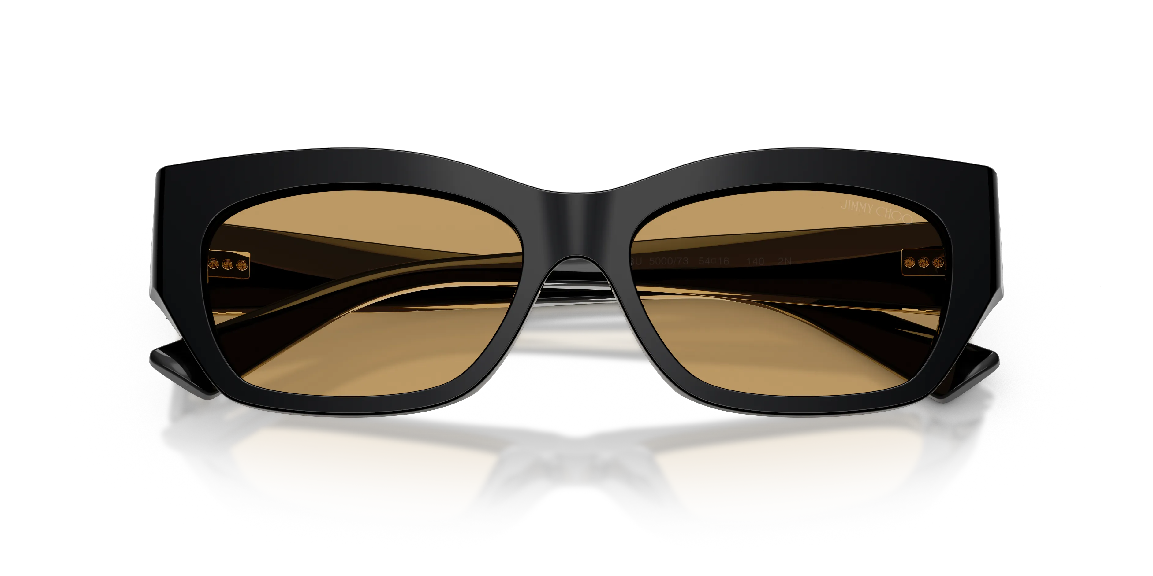 Jimmy Choo JC5071BU 500073 Occhiali da sole Acetato Nero Marrone Squadrata Normale - immagine 2