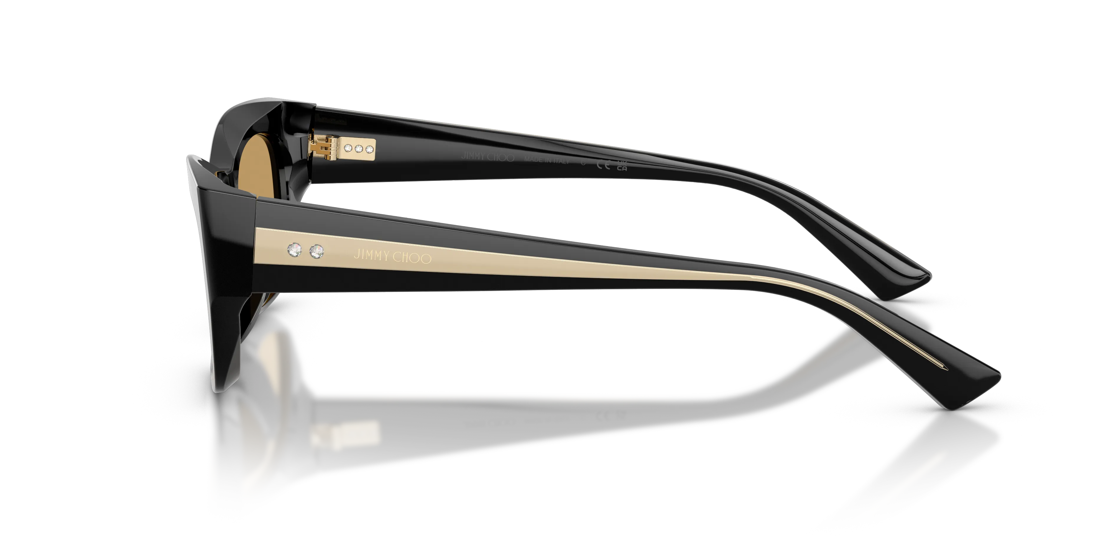 Jimmy Choo JC5071BU 500073 Occhiali da sole Acetato Nero Marrone Squadrata Normale - immagine 4