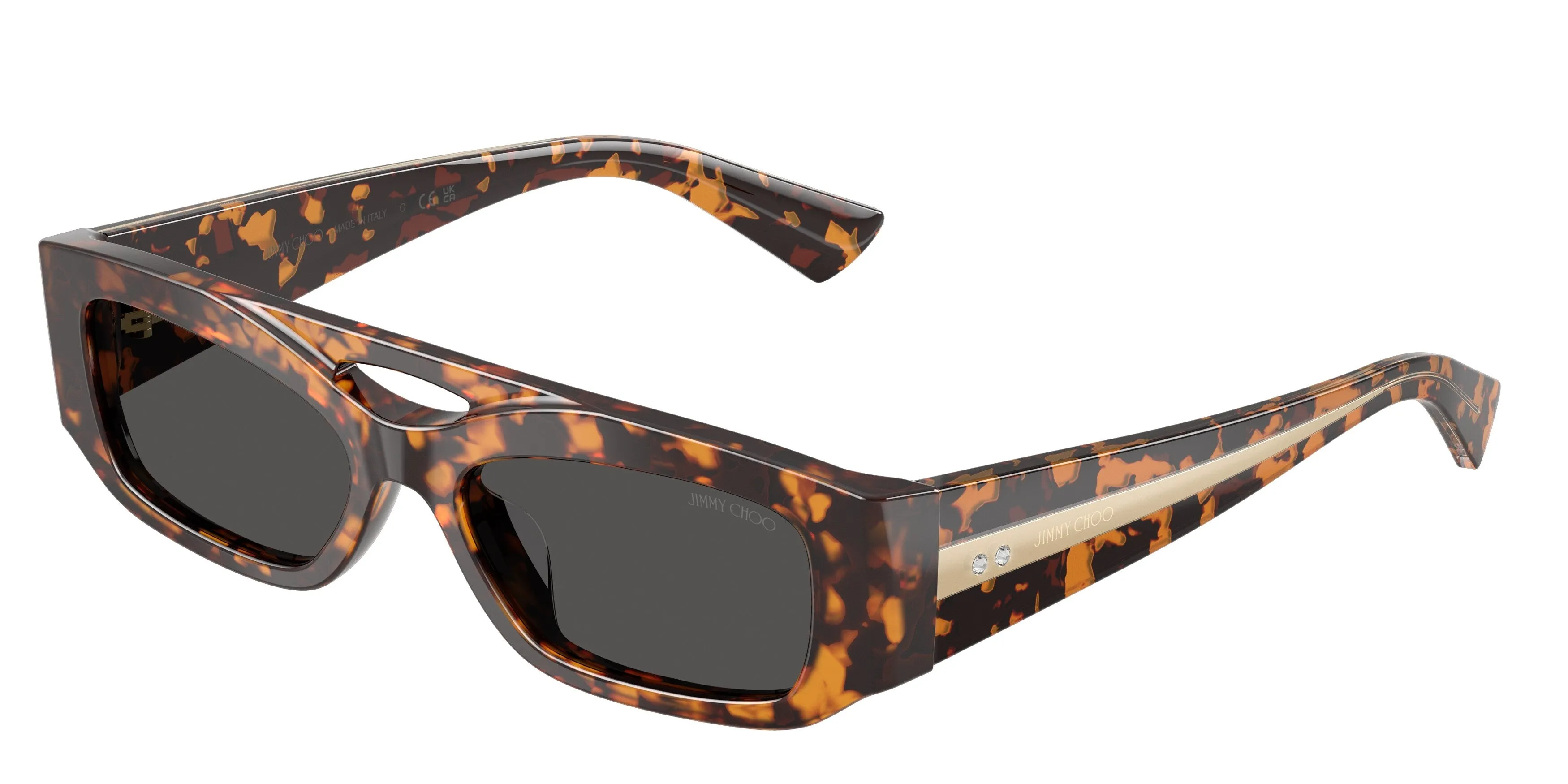 Jimmy Choo JC5070BU 512187 Occhiali da sole Acetato Tartaruga Grigio Squadrata Normale - immagine 1