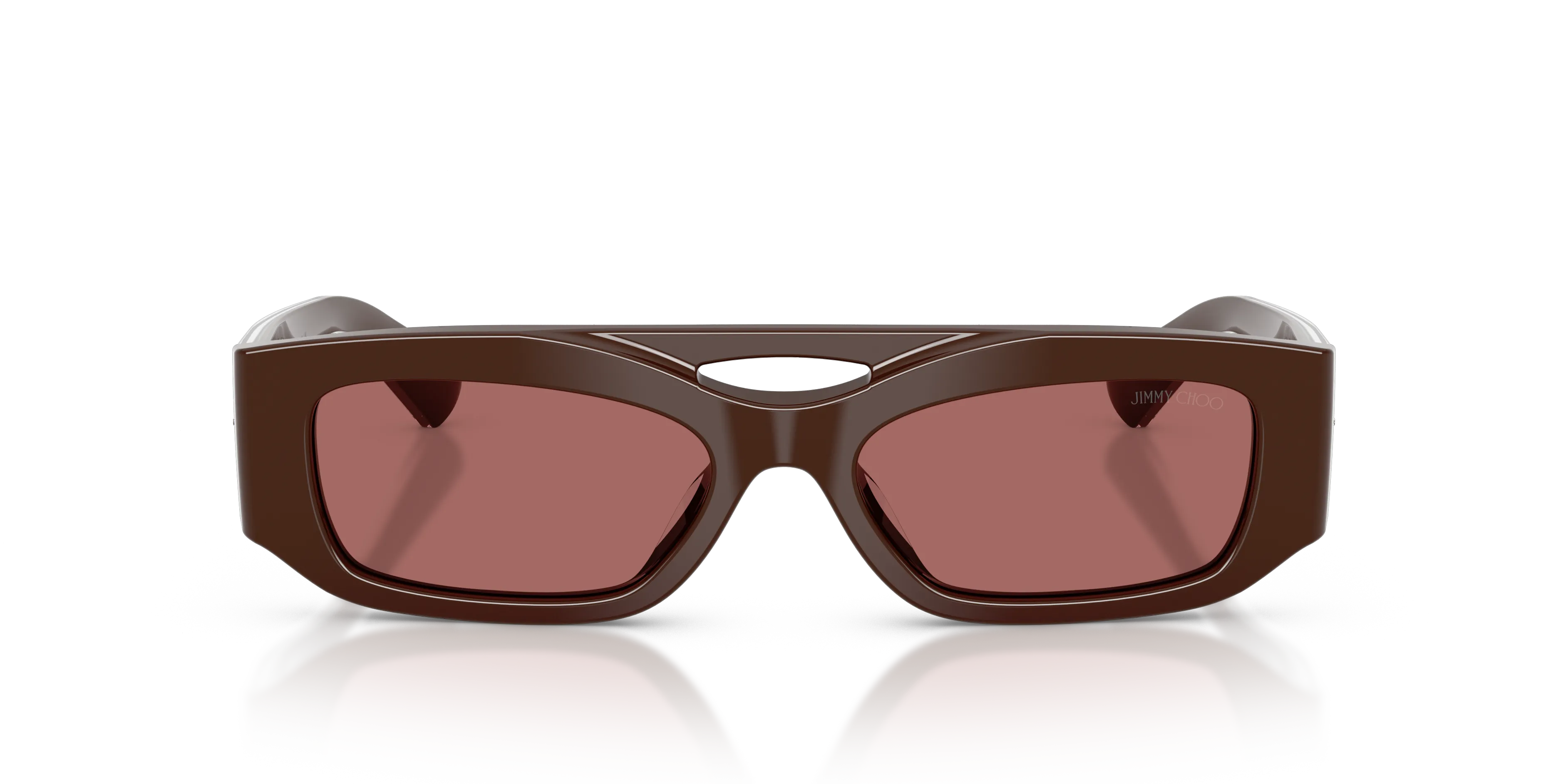 Jimmy Choo JC5070BU 512069 Occhiali da sole Acetato Marrone Viola Squadrata Normale - immagine 3