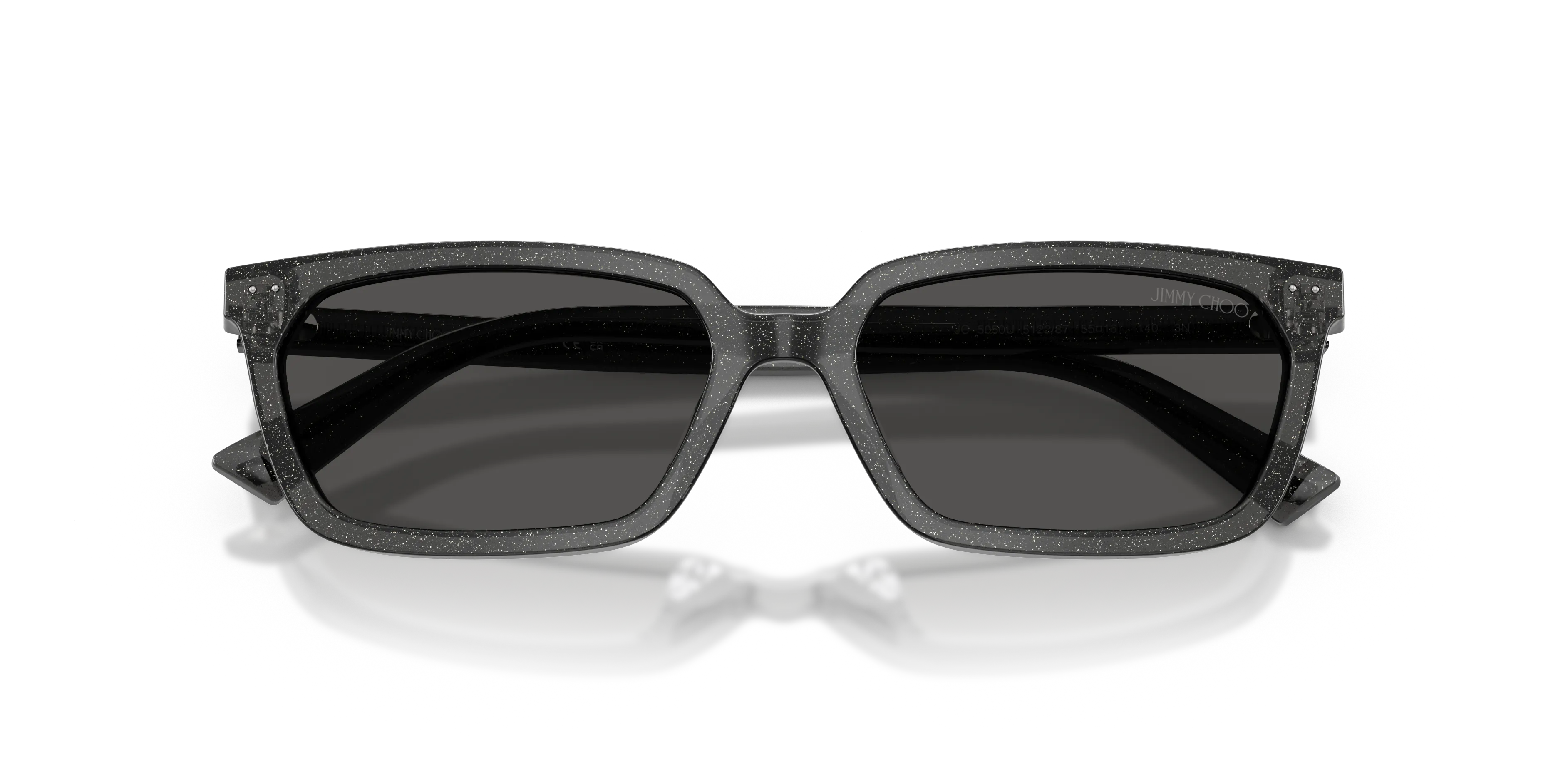 Jimmy Choo JC5050U 512287 Occhiali da sole Acetato Nero Grigio Squadrata Normale - immagine 2