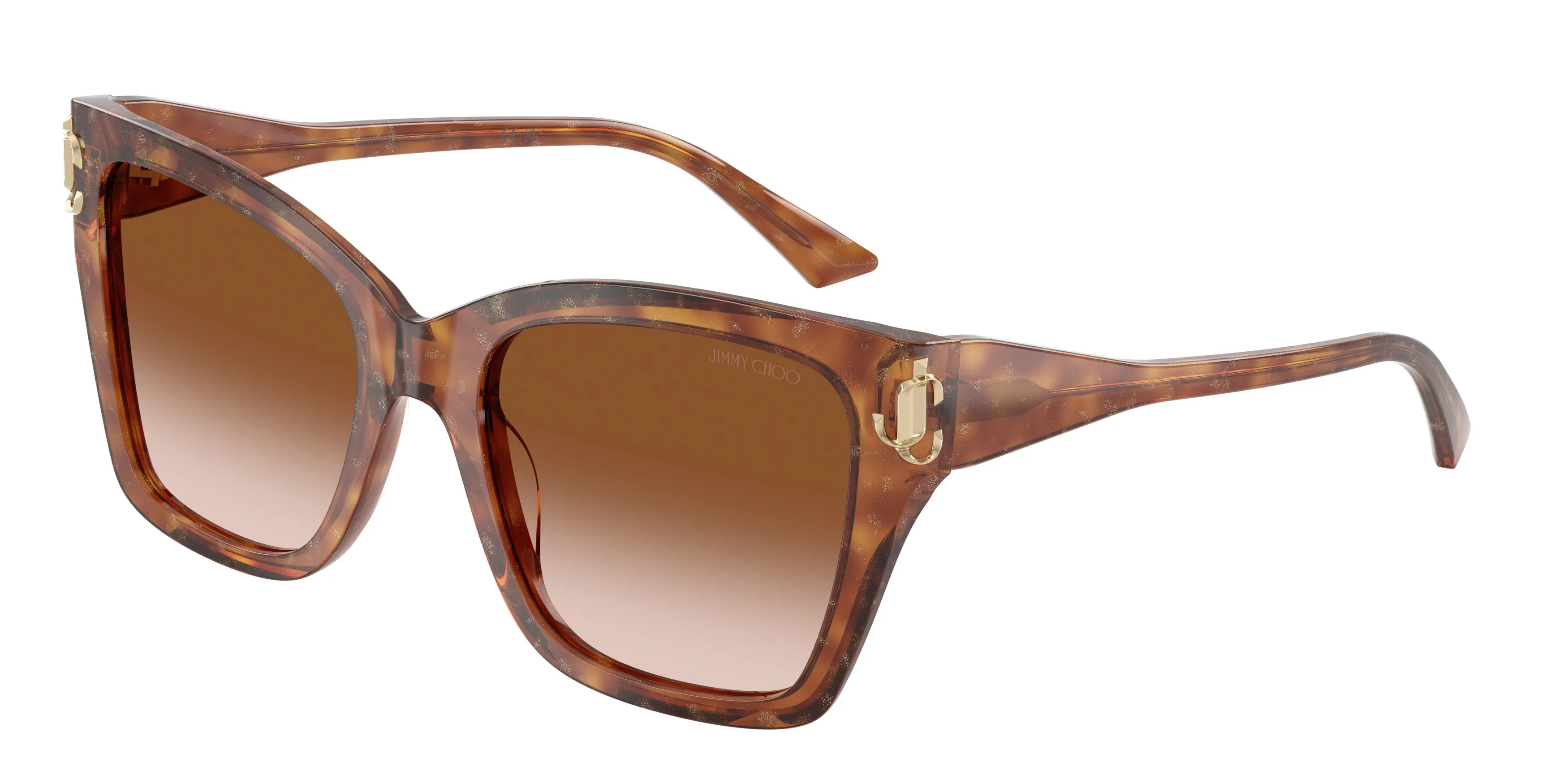 Jimmy Choo JC5012 511413 Occhiali da sole Acetato Marrone Marrone Squadrata Normale Sfumato - immagine 1