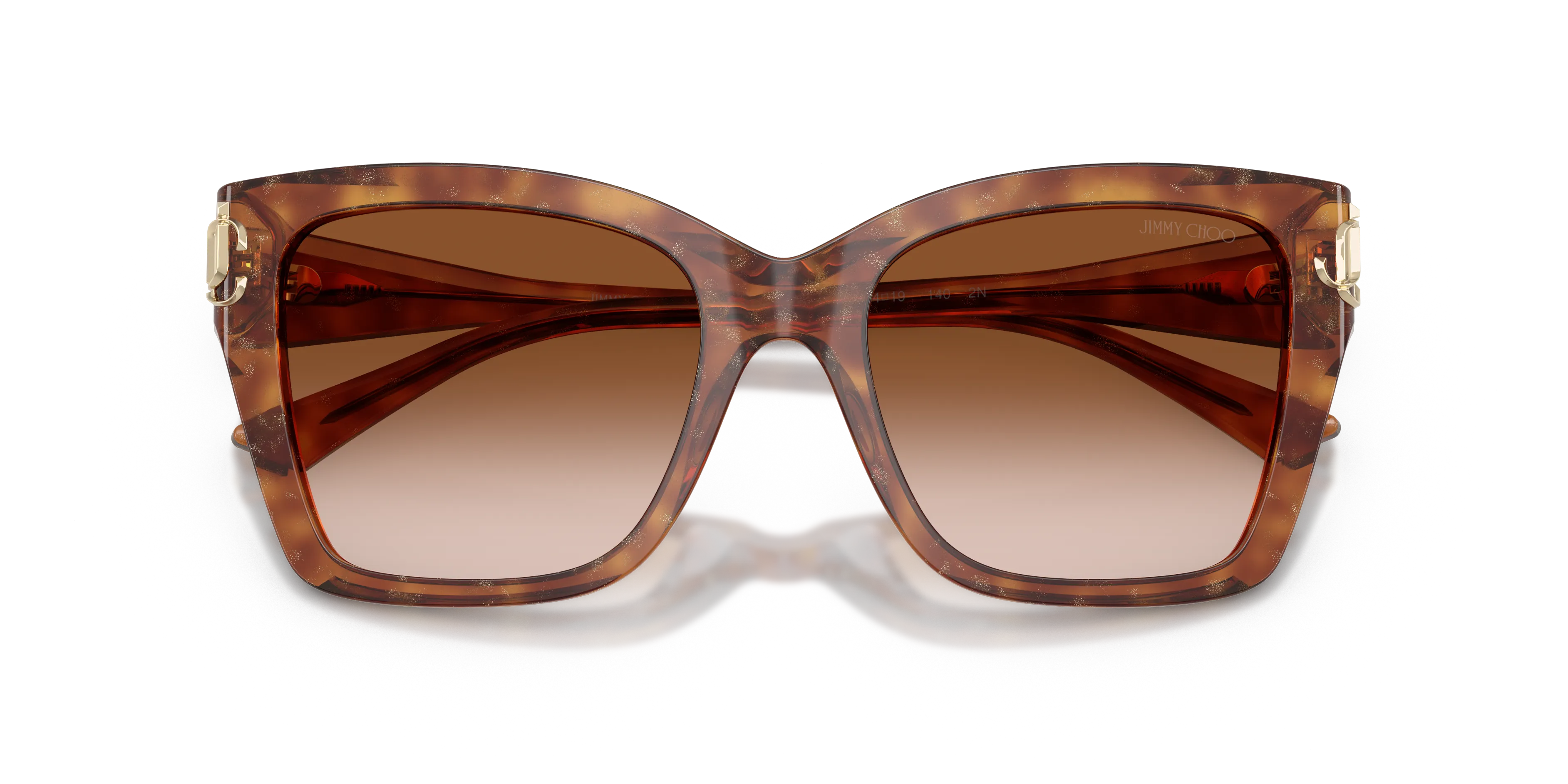 Jimmy Choo JC5012 511413 Occhiali da sole Acetato Marrone Marrone Squadrata Normale Sfumato - immagine 2