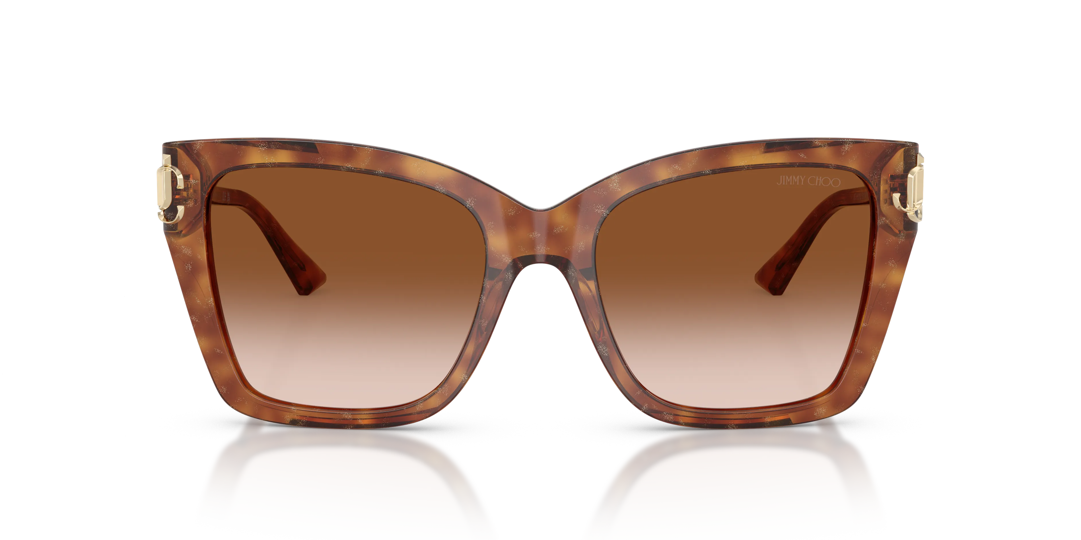 Jimmy Choo JC5012 511413 Occhiali da sole Acetato Marrone Marrone Squadrata Normale Sfumato - immagine 3