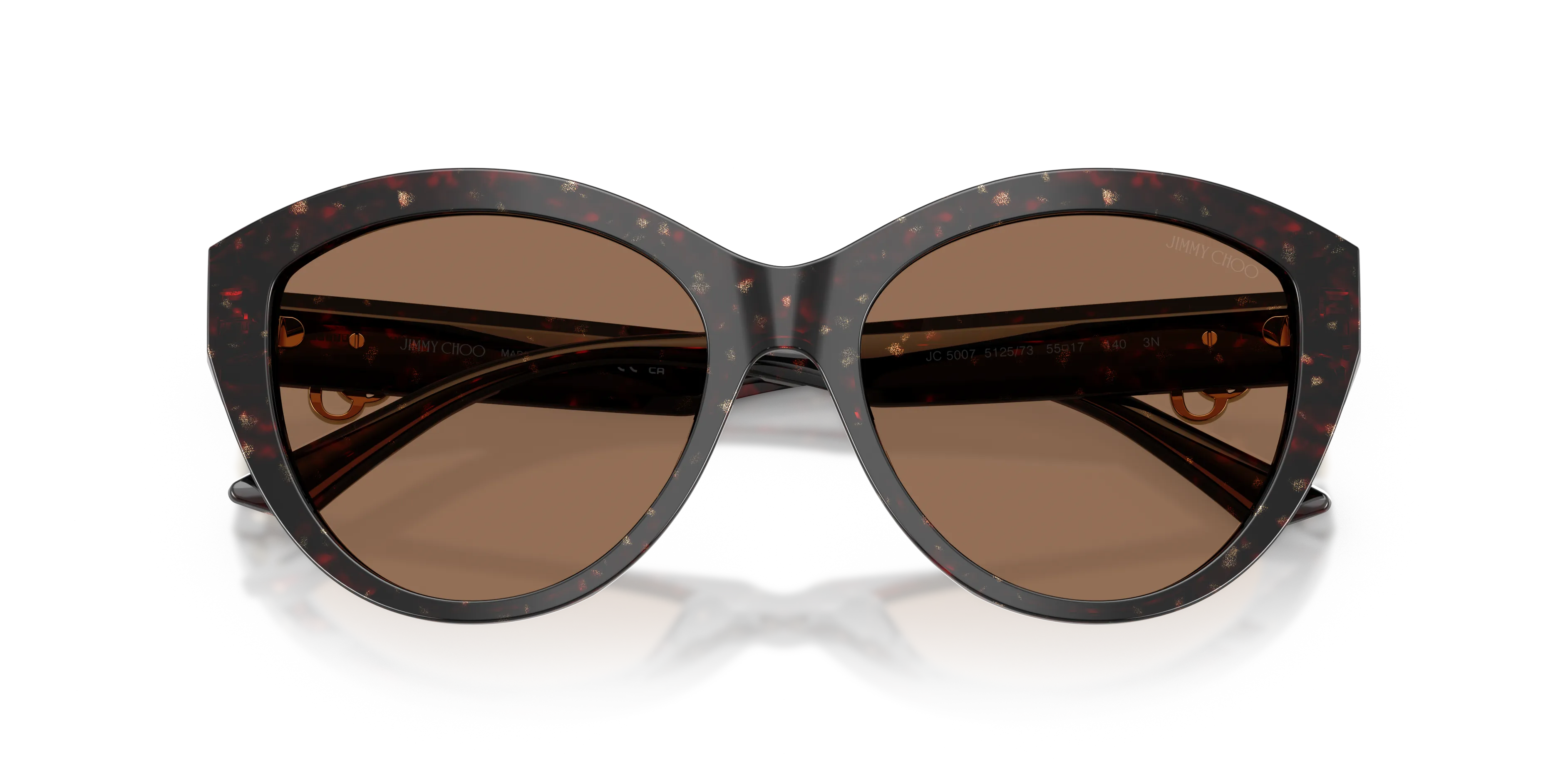 Jimmy Choo JC5007 512573 Occhiali da sole Acetato Marrone Marrone Pantos Normale - immagine 2
