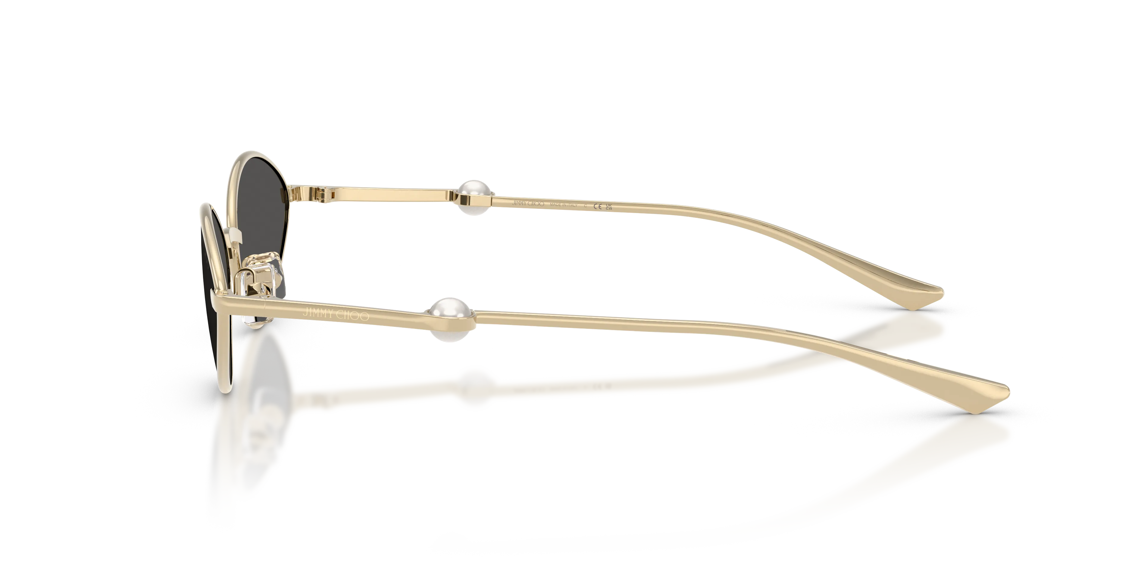 Jimmy Choo JC4033H 300687 Occhiali da sole Metallo Oro Grigio Geometrica Normale - immagine 4