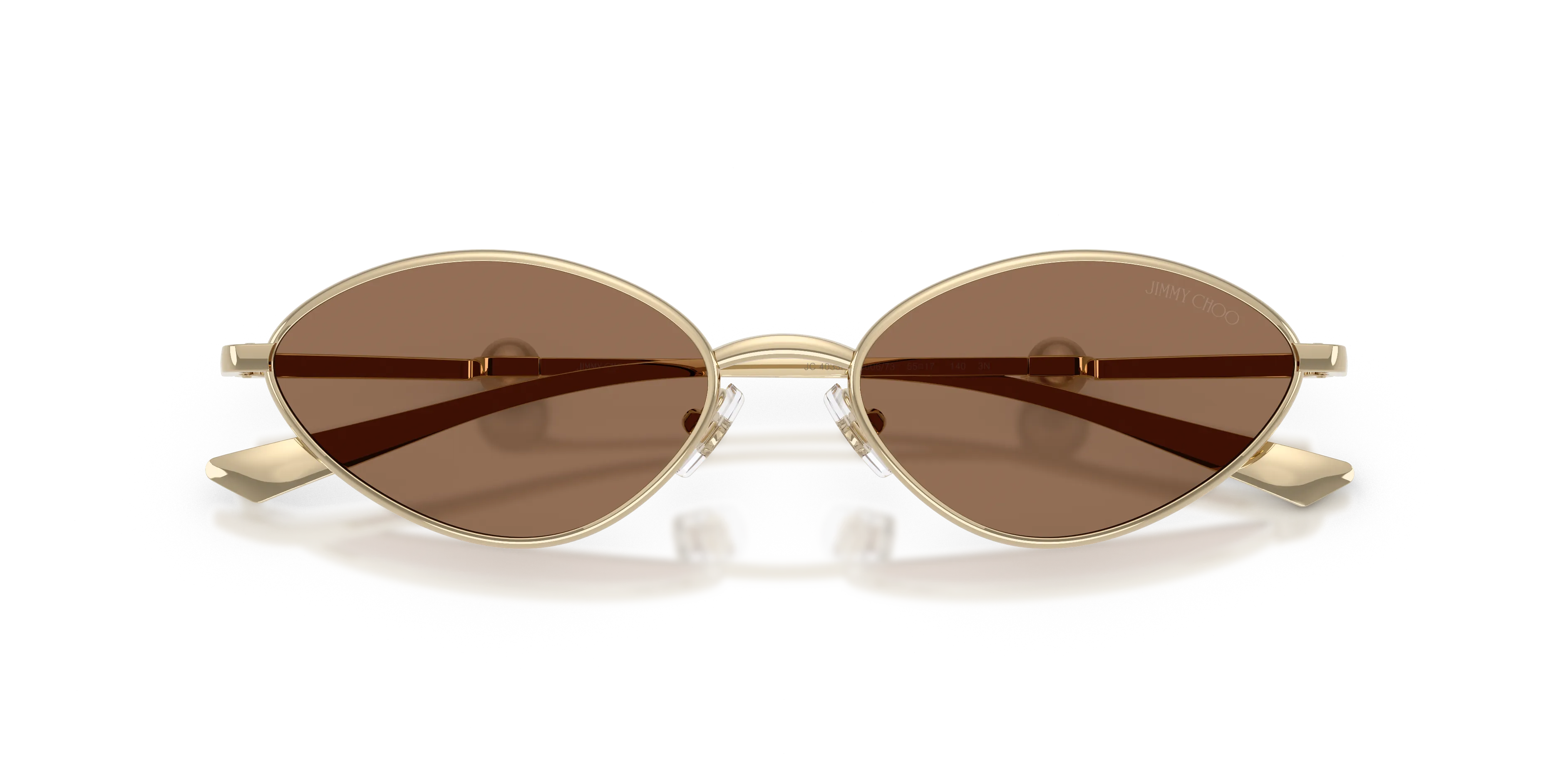Jimmy Choo JC4033H 300673 Occhiali da sole Metallo Oro Marrone Geometrica Normale - immagine 2